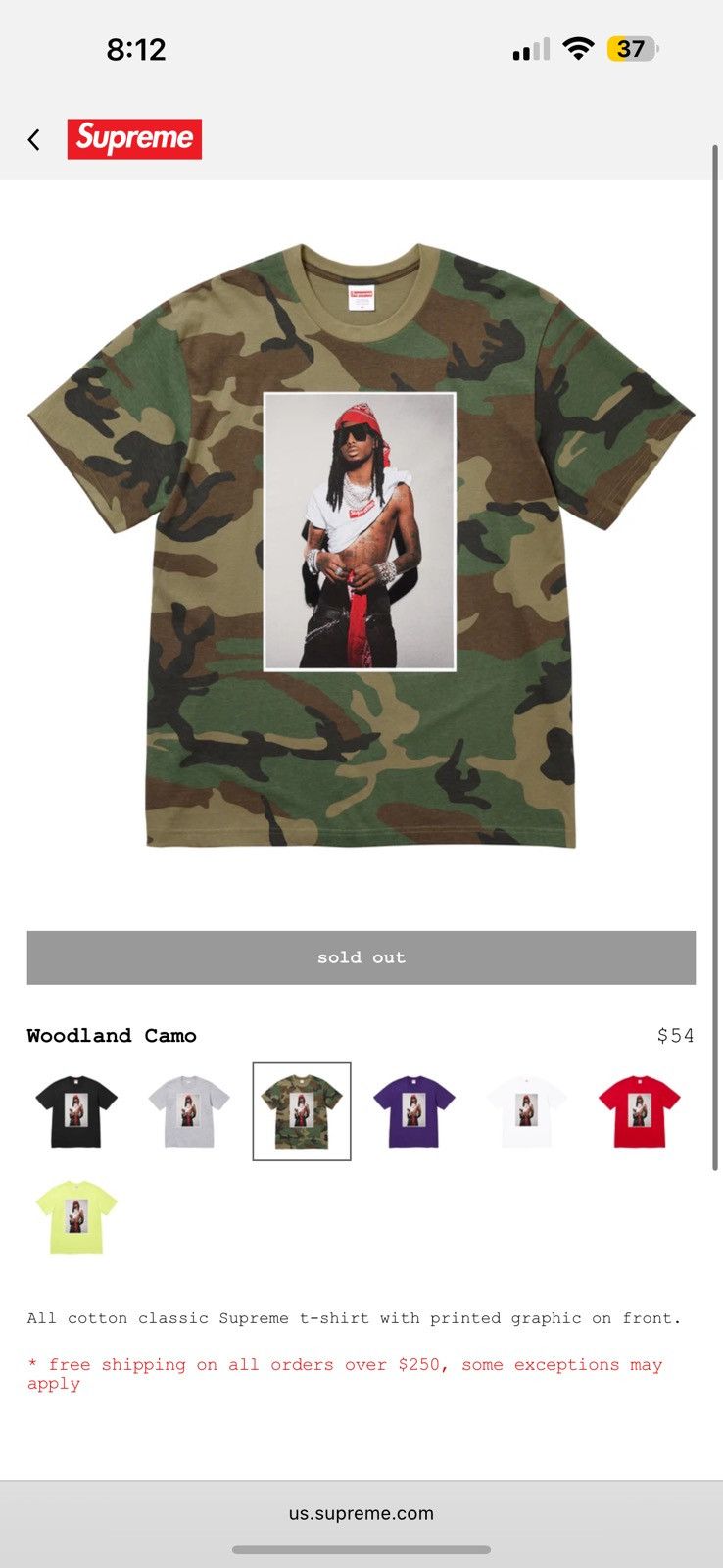 Supreme Supreme Playboi Carti Camo T-Shirt | Grailed