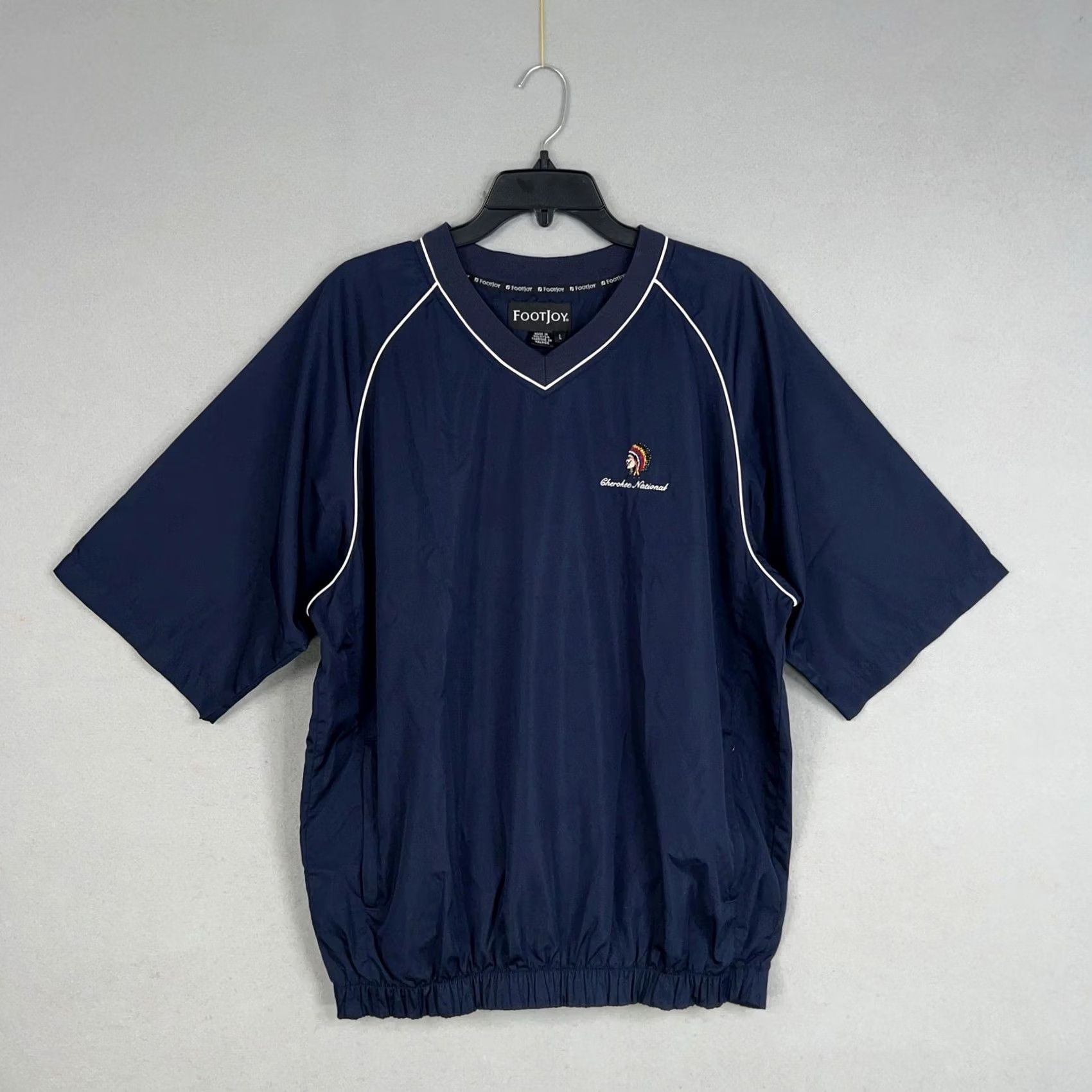 Footjoy FootJoy Jacket Mens Large Navy Blue Cherokee National Golf Windbreaker Pullover Size US L / EU 52-54 / 3 - 2 Thumbnail