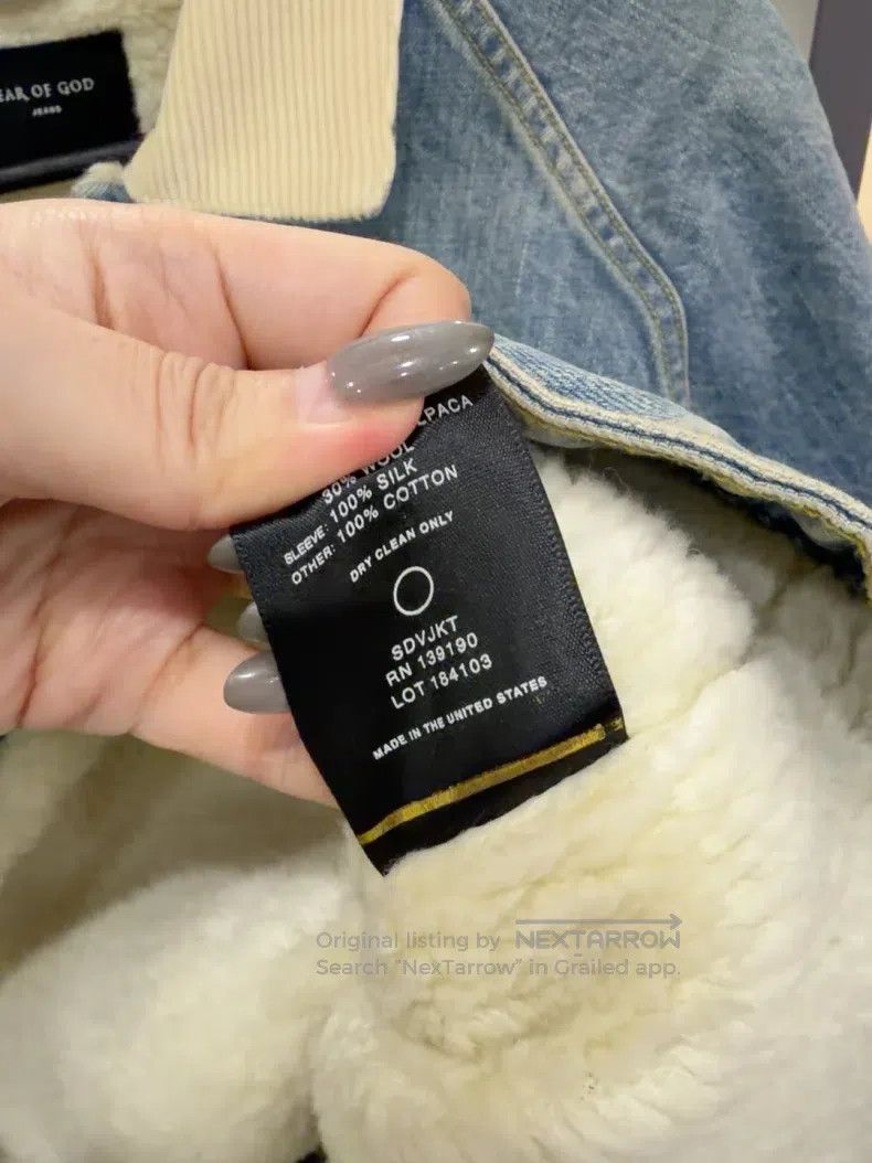 Fear of God Fear of God Lamb fleece denim jacket Size US M / EU 48-50 / 2 - 3 Thumbnail