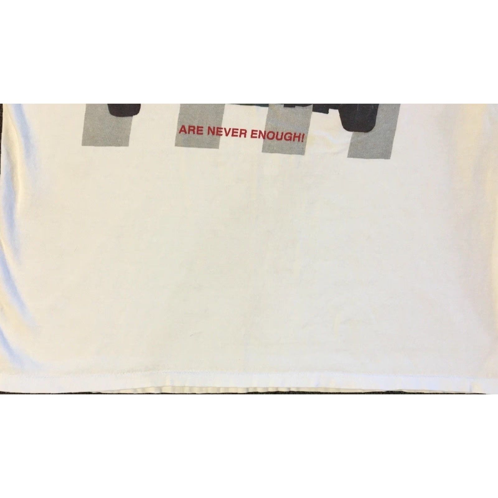 Vintage Vtg 90s Never Enough British Sports Cars Faded Distress Shirt S White Men's T-Shirt Vintage 90s Grunge Cars Racing Styles Size US S / EU 44-46 / 1 - 4 Thumbnail