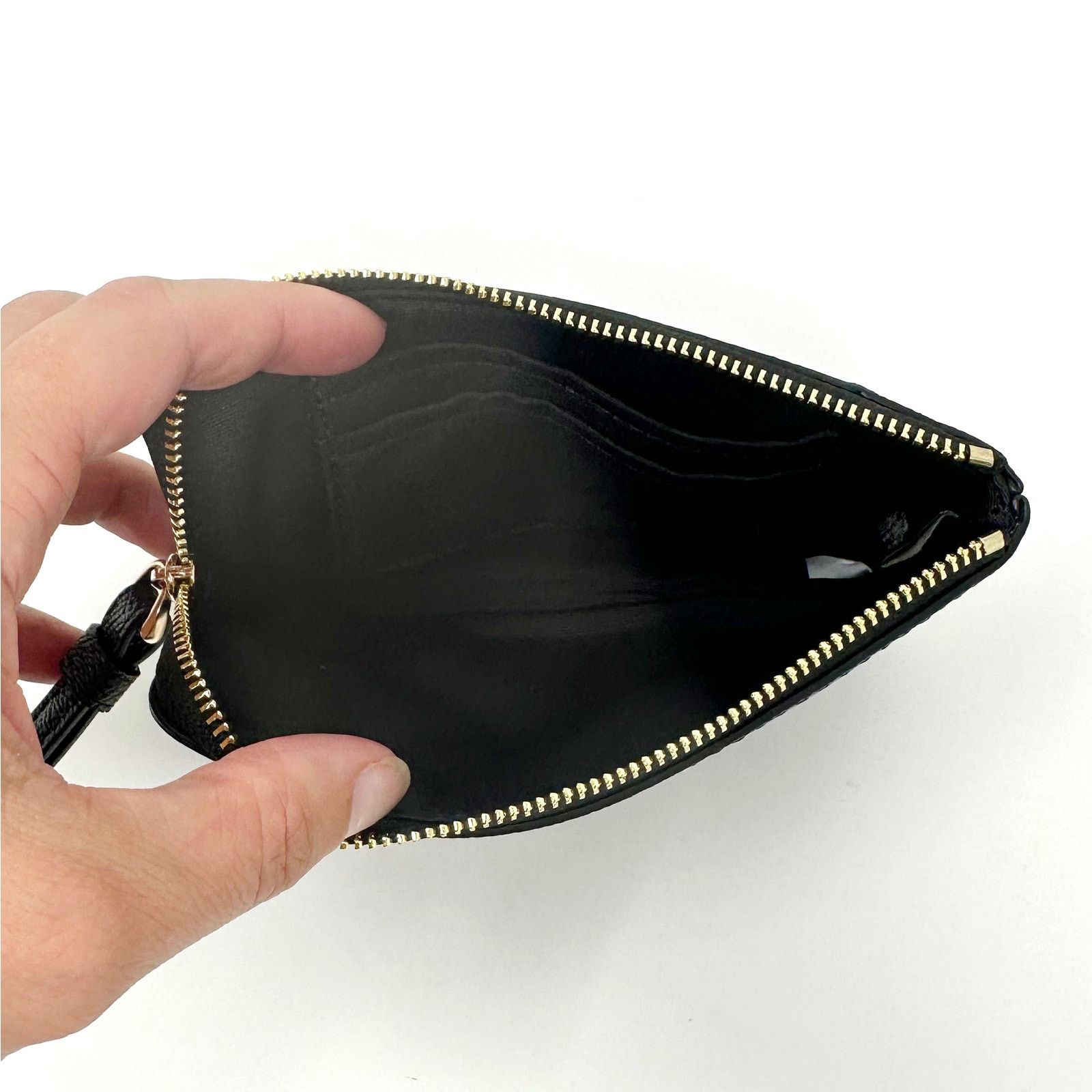 Coach Coach Corner Zip Wristlet in Black Leather 58032 New Size ONE SIZE - 4 Thumbnail