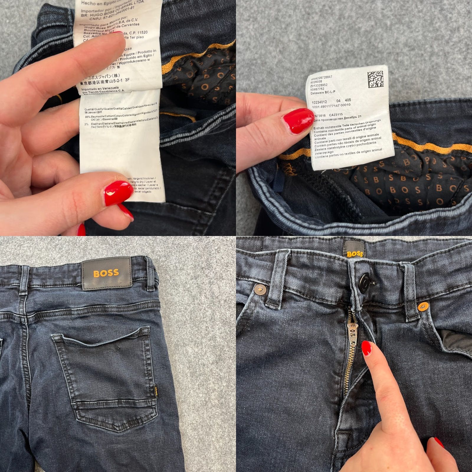 Hugo Boss HUGO BOSS Jeans Slim Delaware 33 Dark Wash Denim 5-Pocket Zip Mens Slim Fit California? Size US 33 - 9 Thumbnail