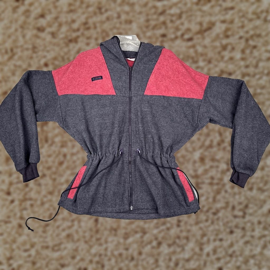 Vintage VINTAGE Columbia Jacket Mens L Gray Red Hooded Fleece Full Zip Outdoor Warm Size US L / EU 52-54 / 3 - 1 Thumbnail
