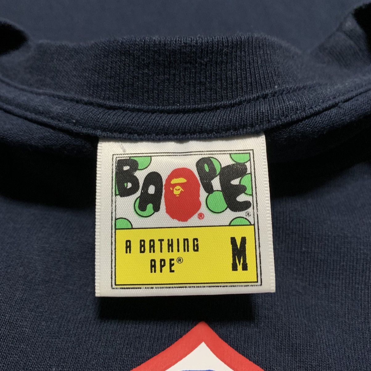 Bape Bape Medium Football Navy Blue Tee A Bathing Ape Soccer Size US M / EU 48-50 / 2 - 5 Thumbnail