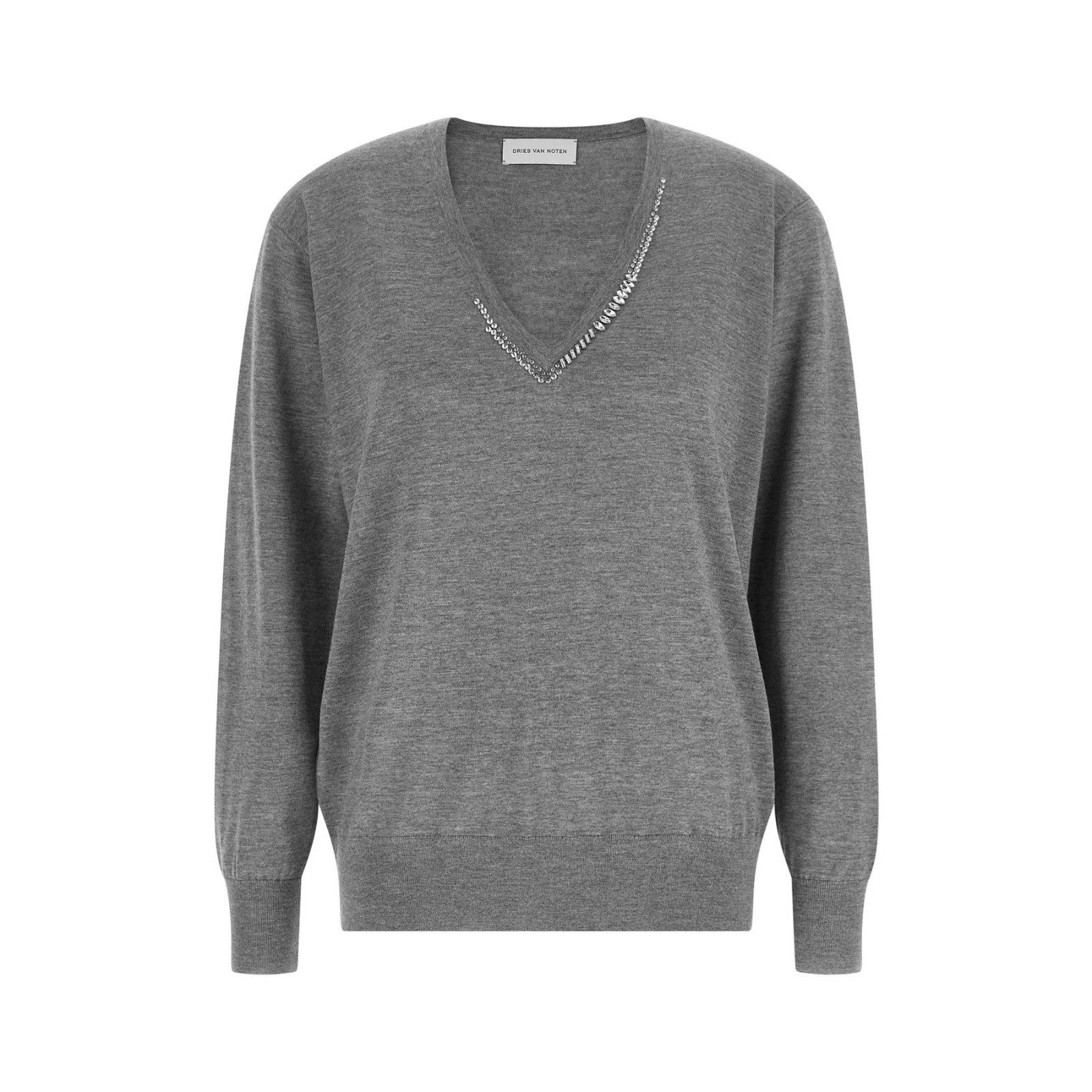 Dries Van Noten Dries Van Noten Tuomas Gray Wool Sweater New & Authentic (wo Size S / US 4 / IT 40 - 1 Thumbnail