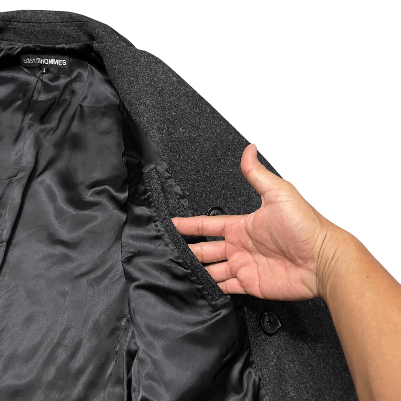 5351 POUR LES HOMMES Vintage 5351 Pour Les Hommes Wool Coat Size US M / EU 48-50 / 2 - 8 Thumbnail