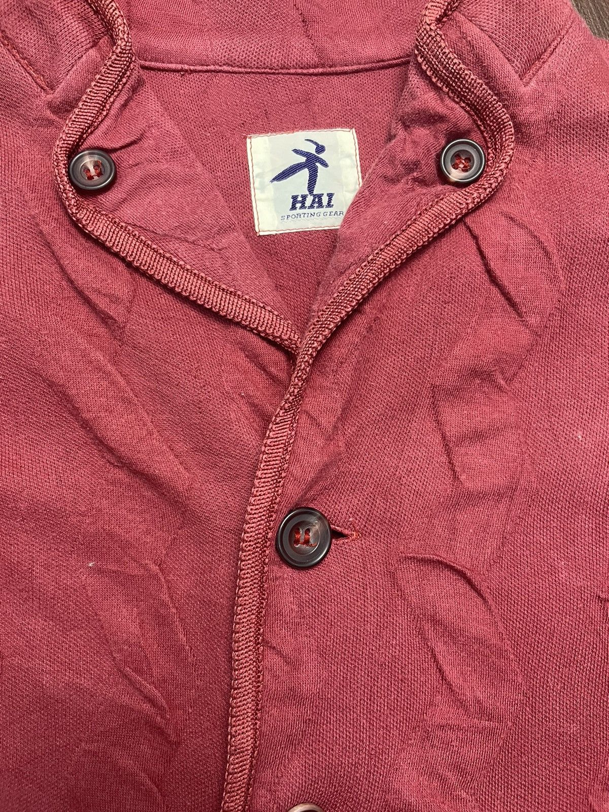 Hai Sporting Gear × Issey Miyake × Japanese Brand Vintage Hai Sporting Gear Burgundy Cardigan Size US M / EU 48-50 / 2 - 4 Thumbnail