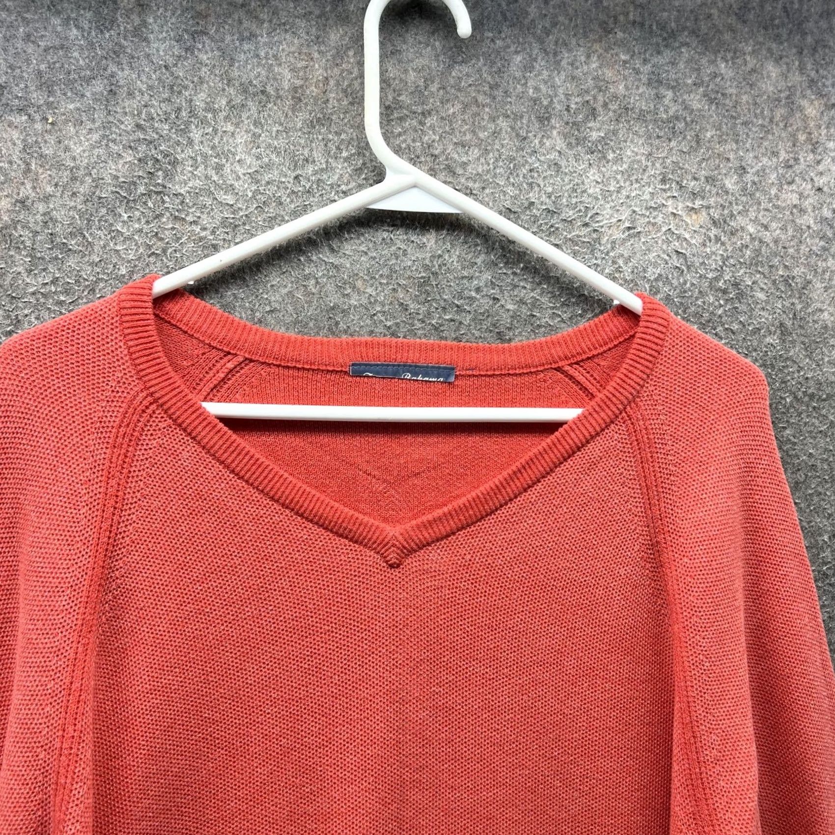 Tommy Bahama Tommy Bahama Sweater Mens XL Orange Pima Cotton V Neck Waffle Knit Pullover Size US XL / EU 56 / 4 - 7 Thumbnail
