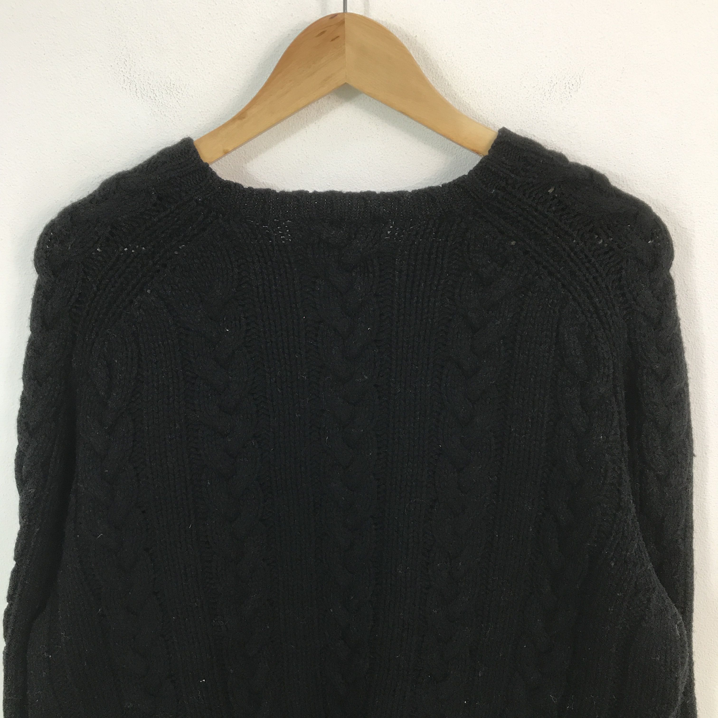 Polo Ralph Lauren Polo Ralph Lauren Black Knitwear Patchwoek Design Size US L / EU 52-54 / 3 - 4 Thumbnail