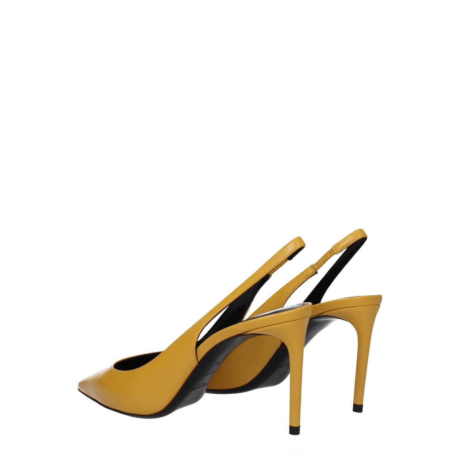 ob1o1e1124 Leather Sandals in Yellow
