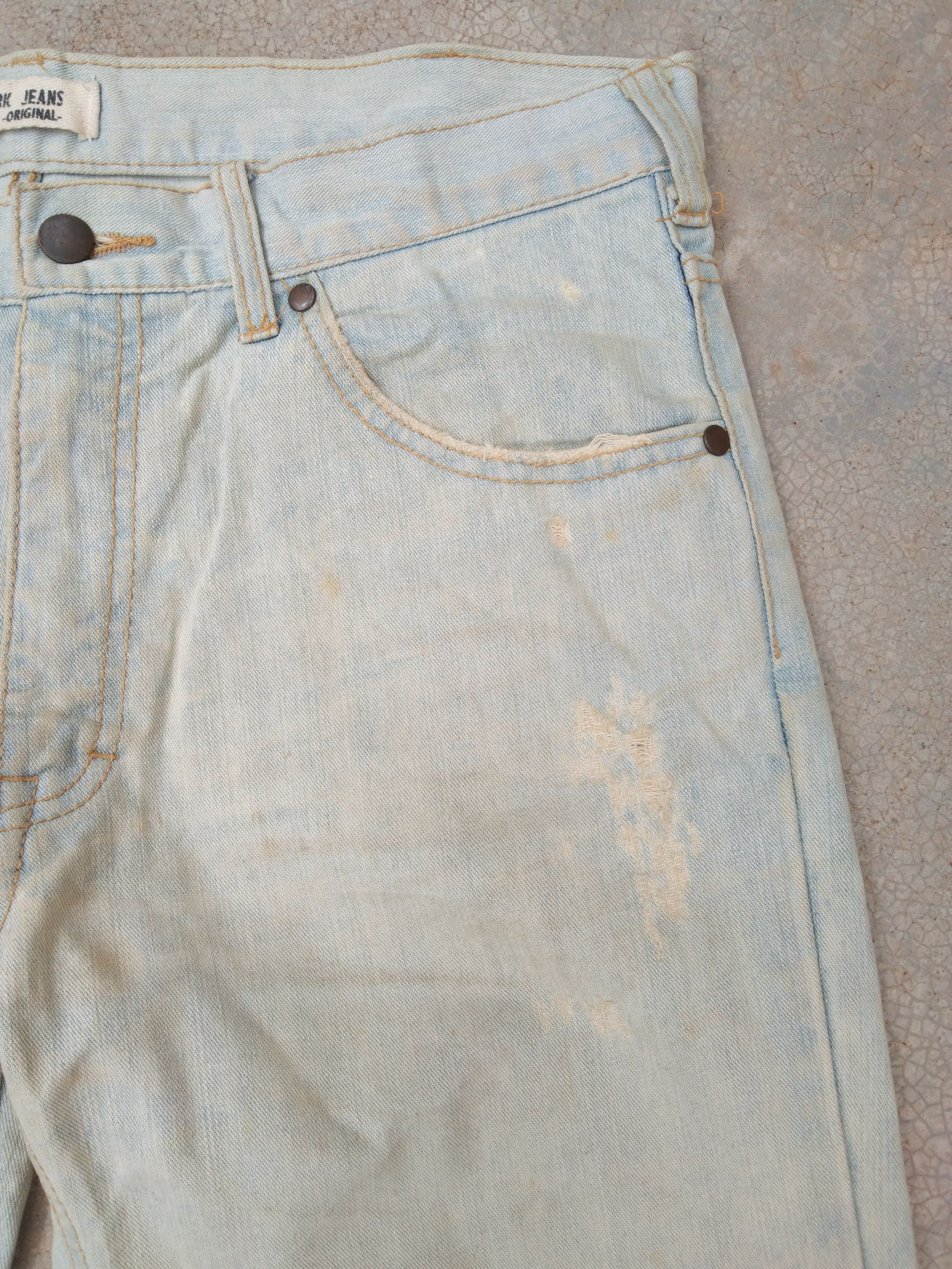 Japanese Brand Vintage Japanese Brand Rusty Wash Flared Jeans 33x30 Size US 33 - 6 Thumbnail