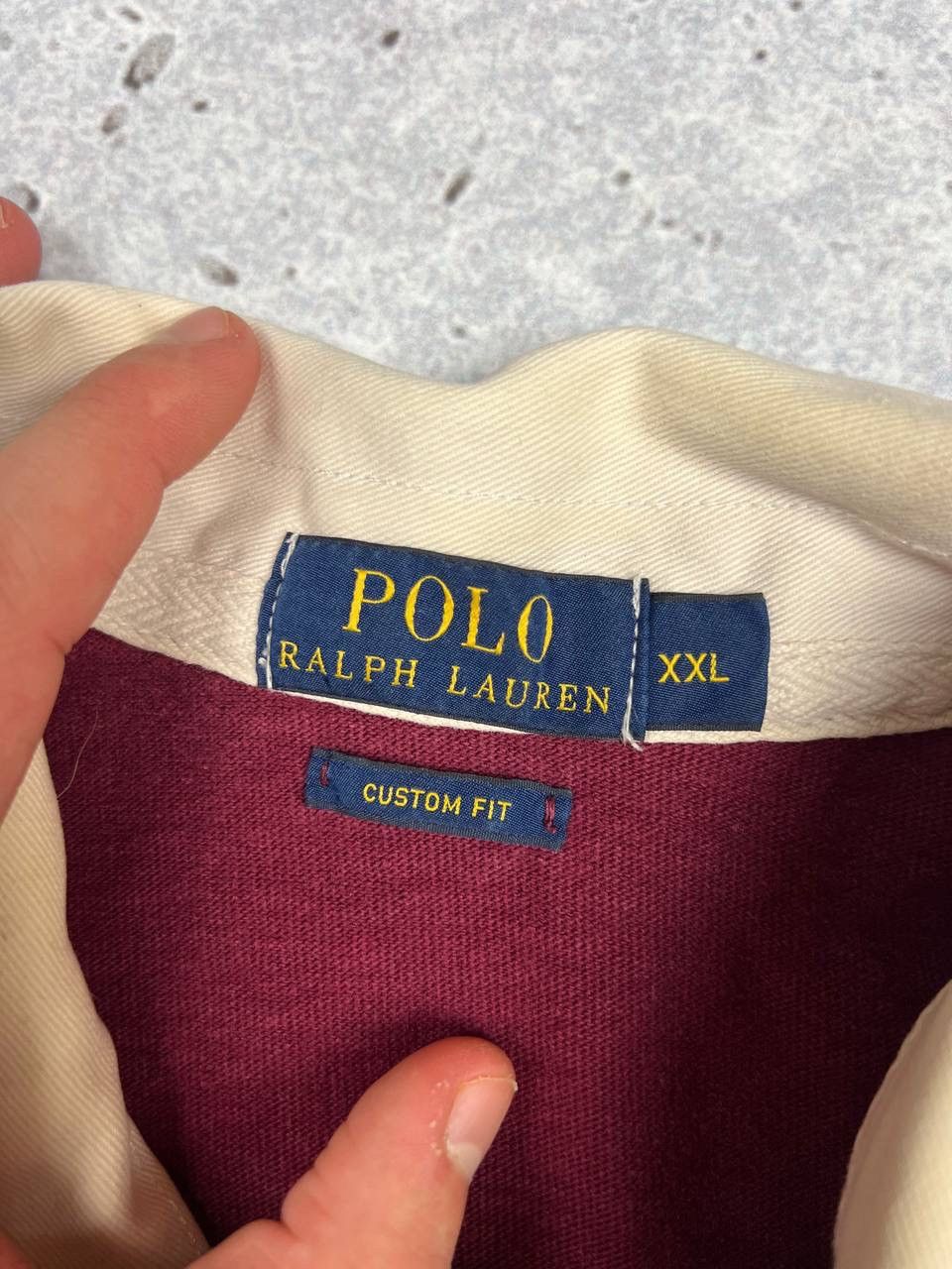 Polo Ralph Lauren × Ralph Lauren × Vintage Vintage Polo Ralph Lauren Striped Rugby Sweatshirt Size US XXL / EU 58 / 5 - 4 Thumbnail
