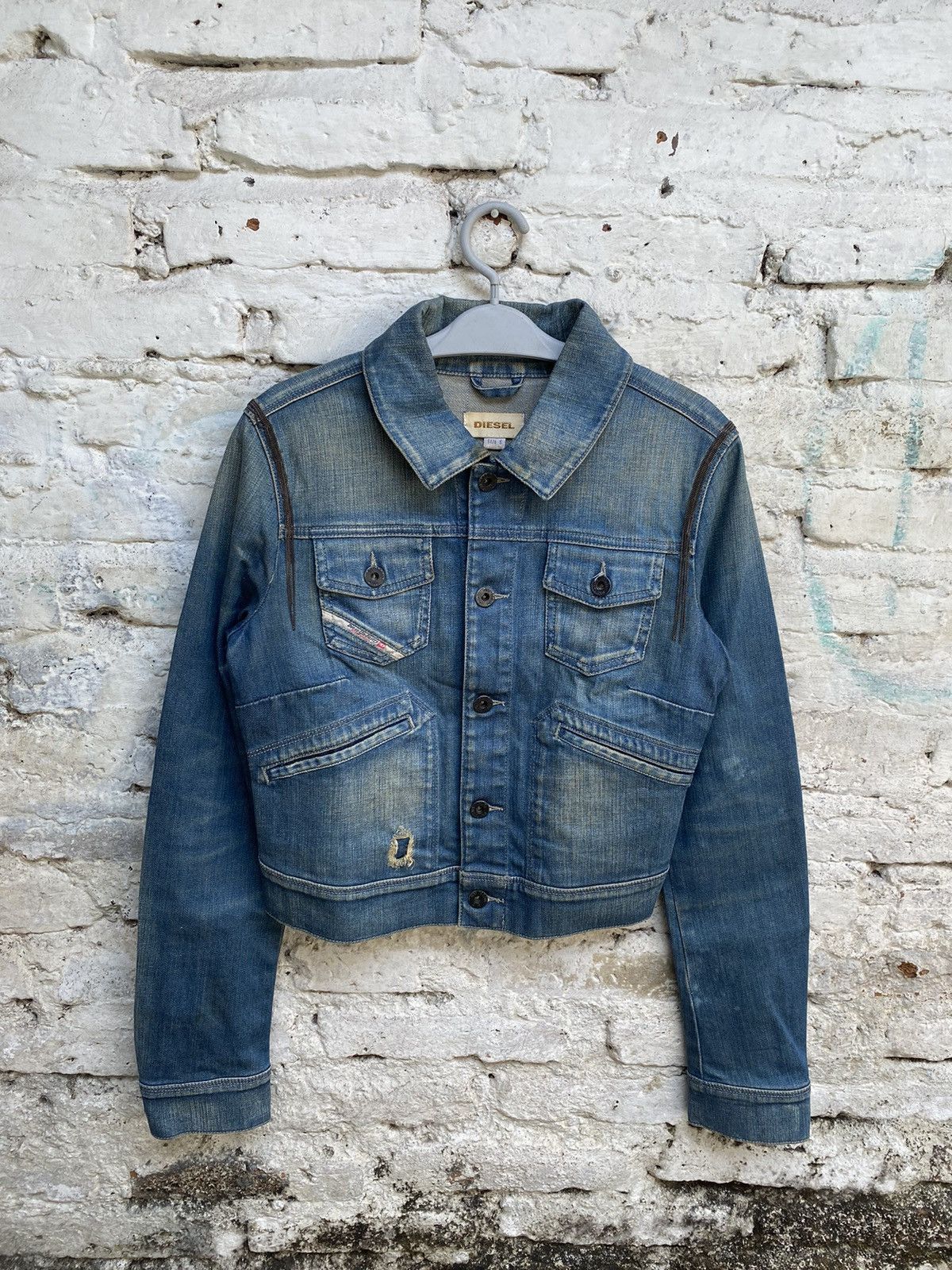 Diesel Y2K DIESEL DENIM JACKET DISTRESSED Size US S / EU 44-46 / 1 - 1 Thumbnail