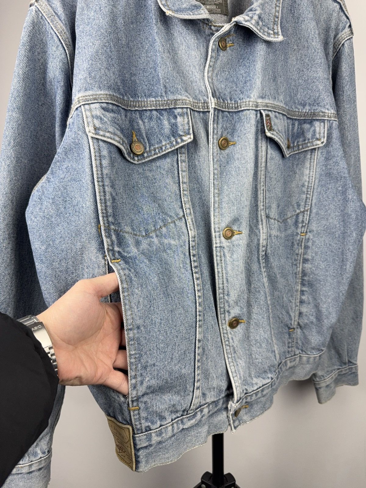 Lee Vntg Retro USA 90s Lee Cooper Western Denim Trucker Jacket Size US L / EU 52-54 / 3 - 6 Thumbnail