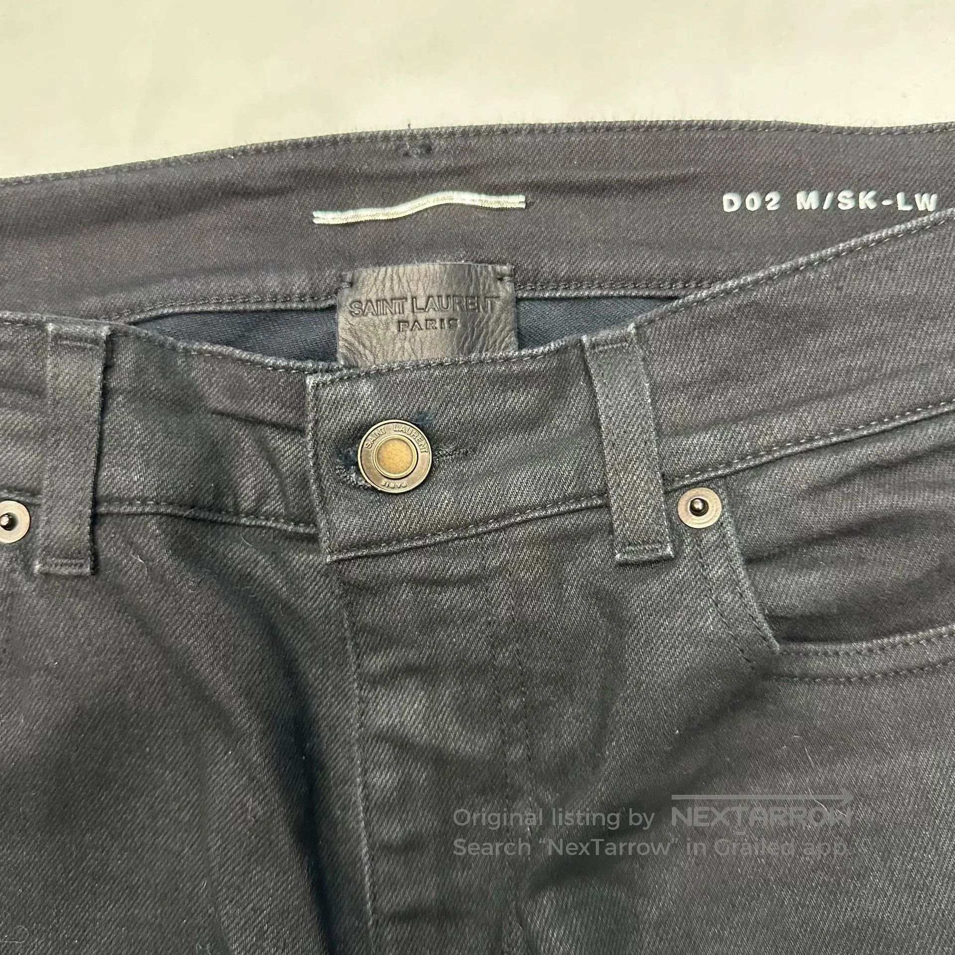 Saint Laurent Paris Saint Laurent Black Slim Fit Jeans. Size US 32 / EU 48 - 3 Thumbnail