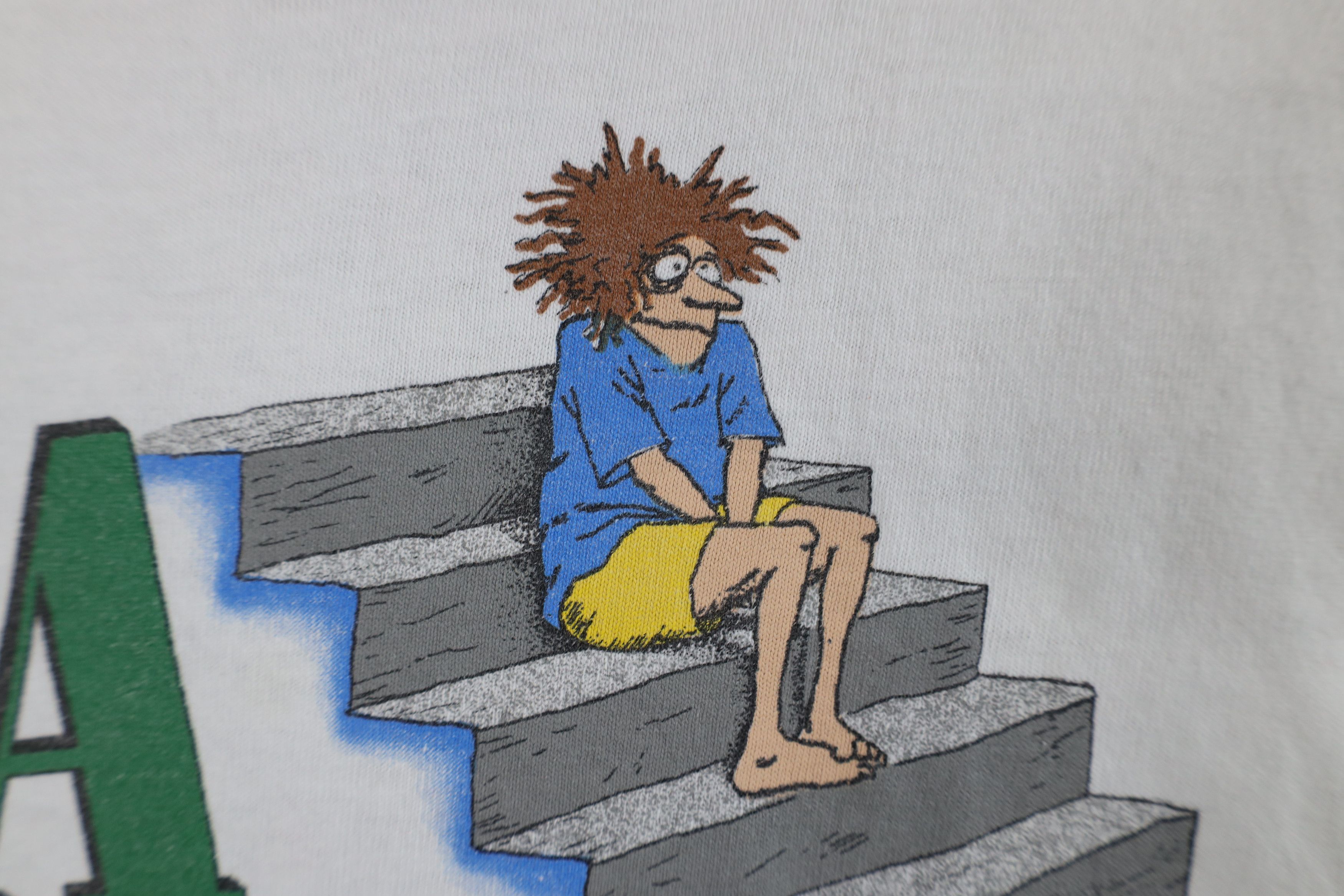 Vintage Vintage 90s 12 Step Program Funny Comic T-Shirt USA Size L / US 10 / IT 46 - 5 Thumbnail