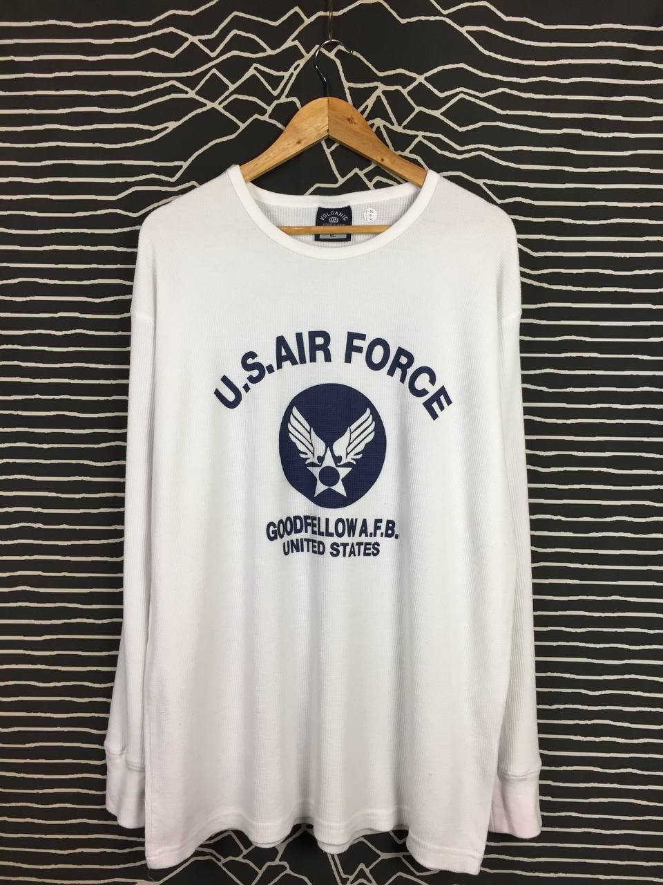 Vintage Vtg U.S. Air Force Waffle Knit Thermal Long Sleeve Tee Size US XXL / EU 58 / 5 - 1 Thumbnail