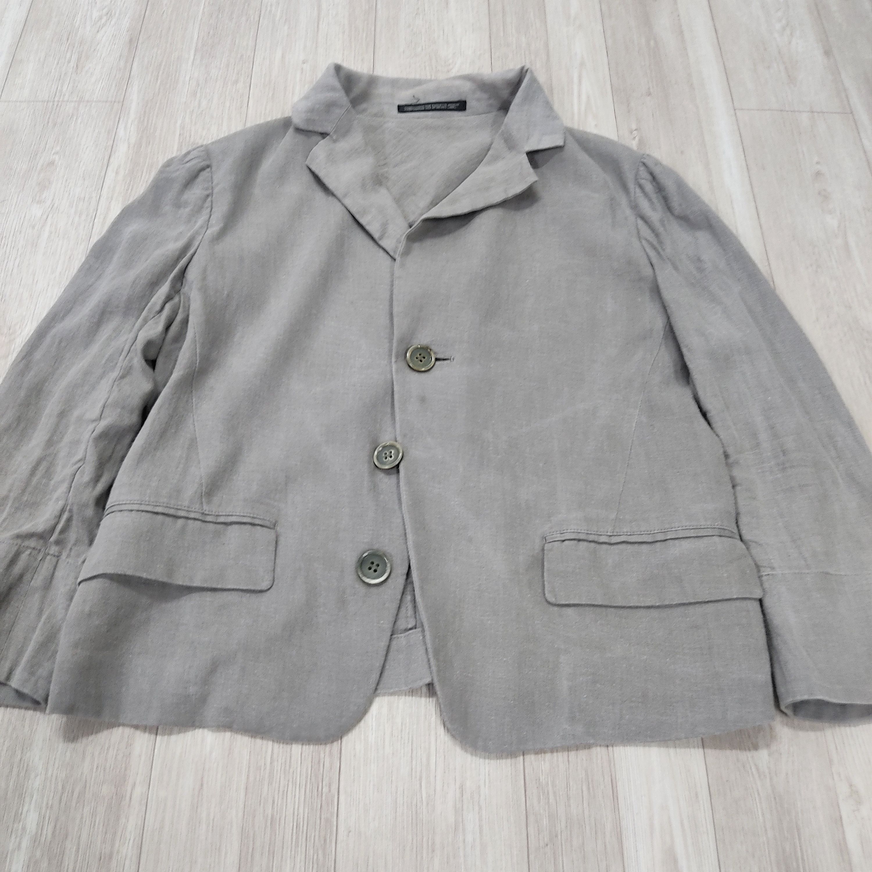 Yohji Yamamoto YOHJI YAMAMOTO + NOIR 3 Buttons Cotton Linen Blazer Size S / US 4 / IT 40 - 7 Thumbnail