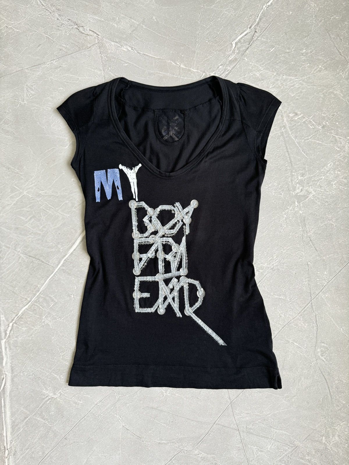 Marithe + Francois Girbaud Vintage Marithe Francois Girbaud T-Shirt Top Avant Garde Y2k Size S / US 4 / IT 40 - 2 Thumbnail