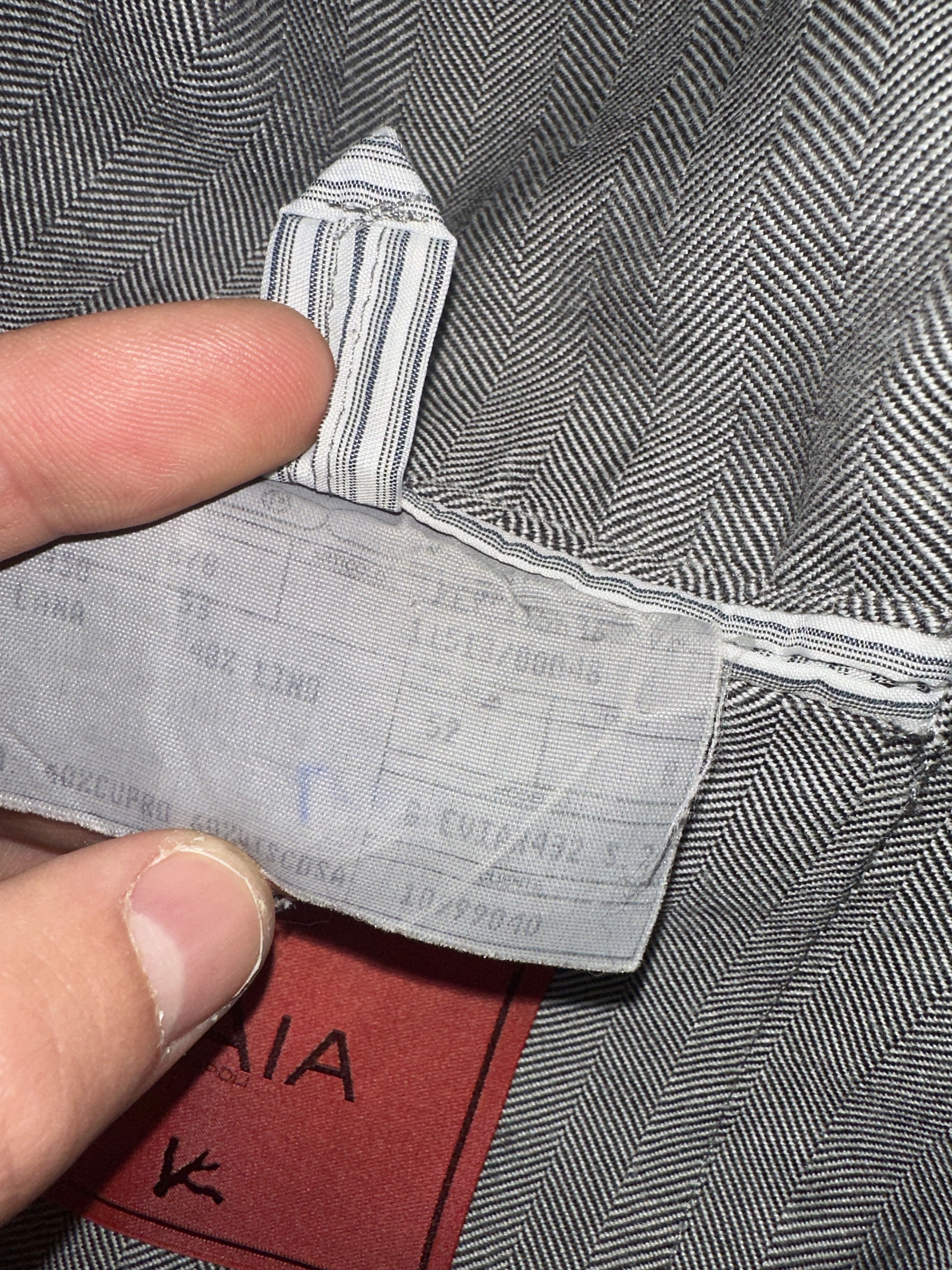 Isaia Isaia Napoli Suit Jacket 52 Gray Wool Linen Sport Coat 3B Size 52R - 15 Thumbnail