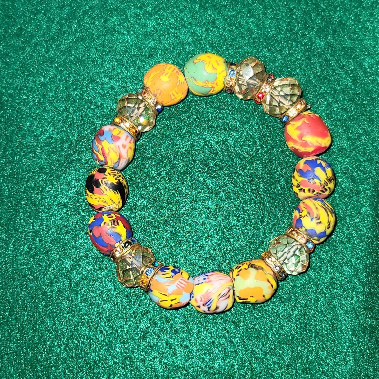 Handmade West African Ghanaian Handmade Custom Beaded Bracelet Size ONE SIZE - 5 Thumbnail