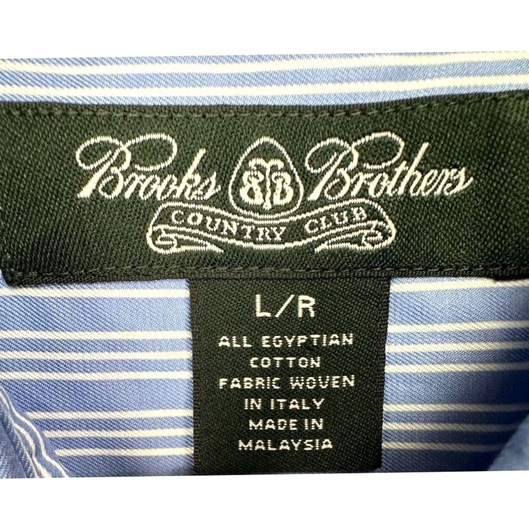 Brooks Brothers Brooks Brothers Button Down Shirt Mens Large Blue Striped Cotton Size US L / EU 52-54 / 3 - 5 Thumbnail