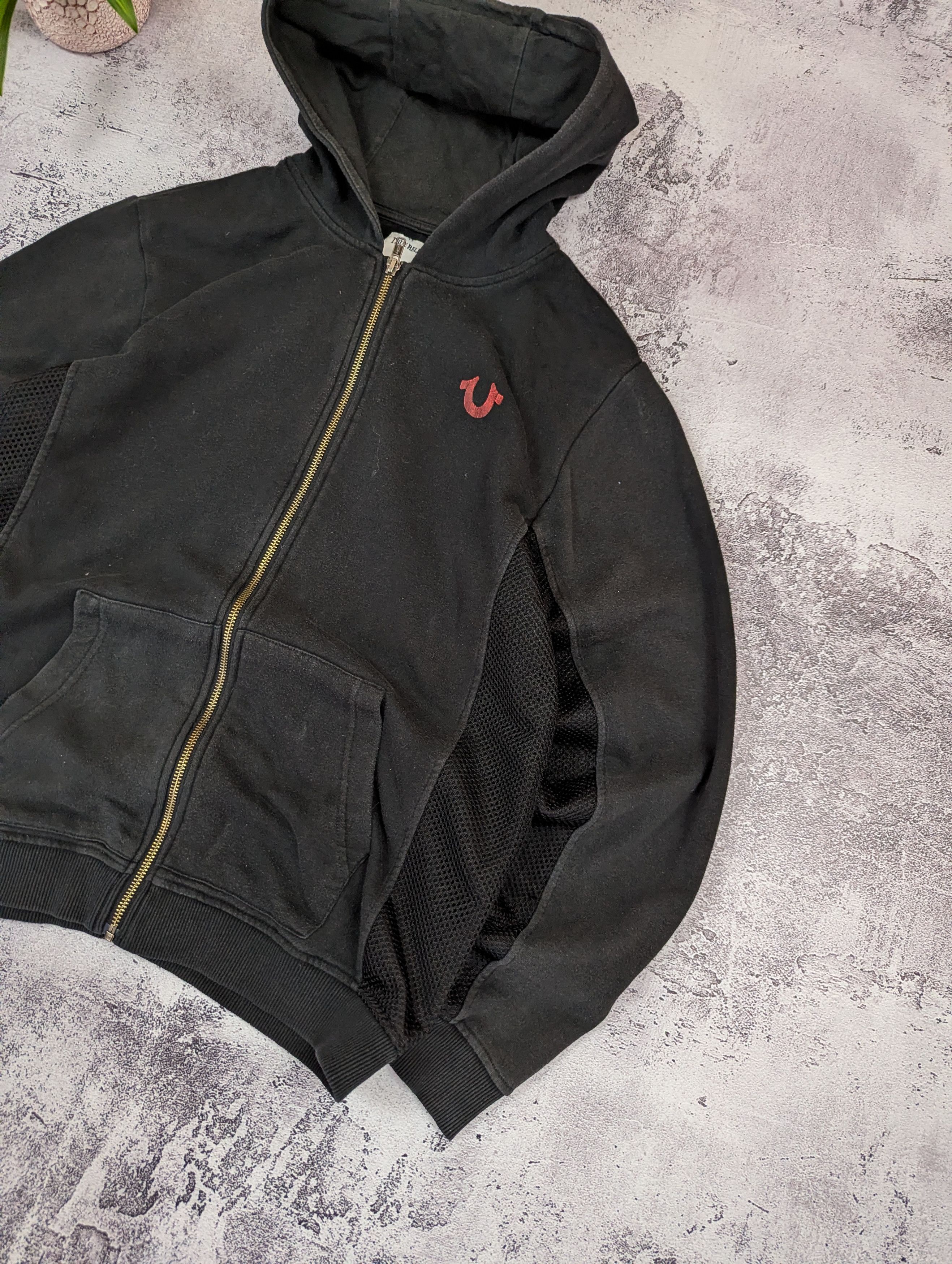 True Religion VTG True Religion Faded Distressed Zip Hoodie XL Size US L / EU 52-54 / 3 - 7 Thumbnail