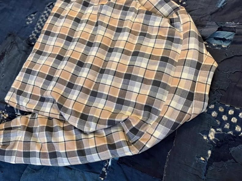 VISVIM KEESEY CHECK DOWN JACKET Beige-2506