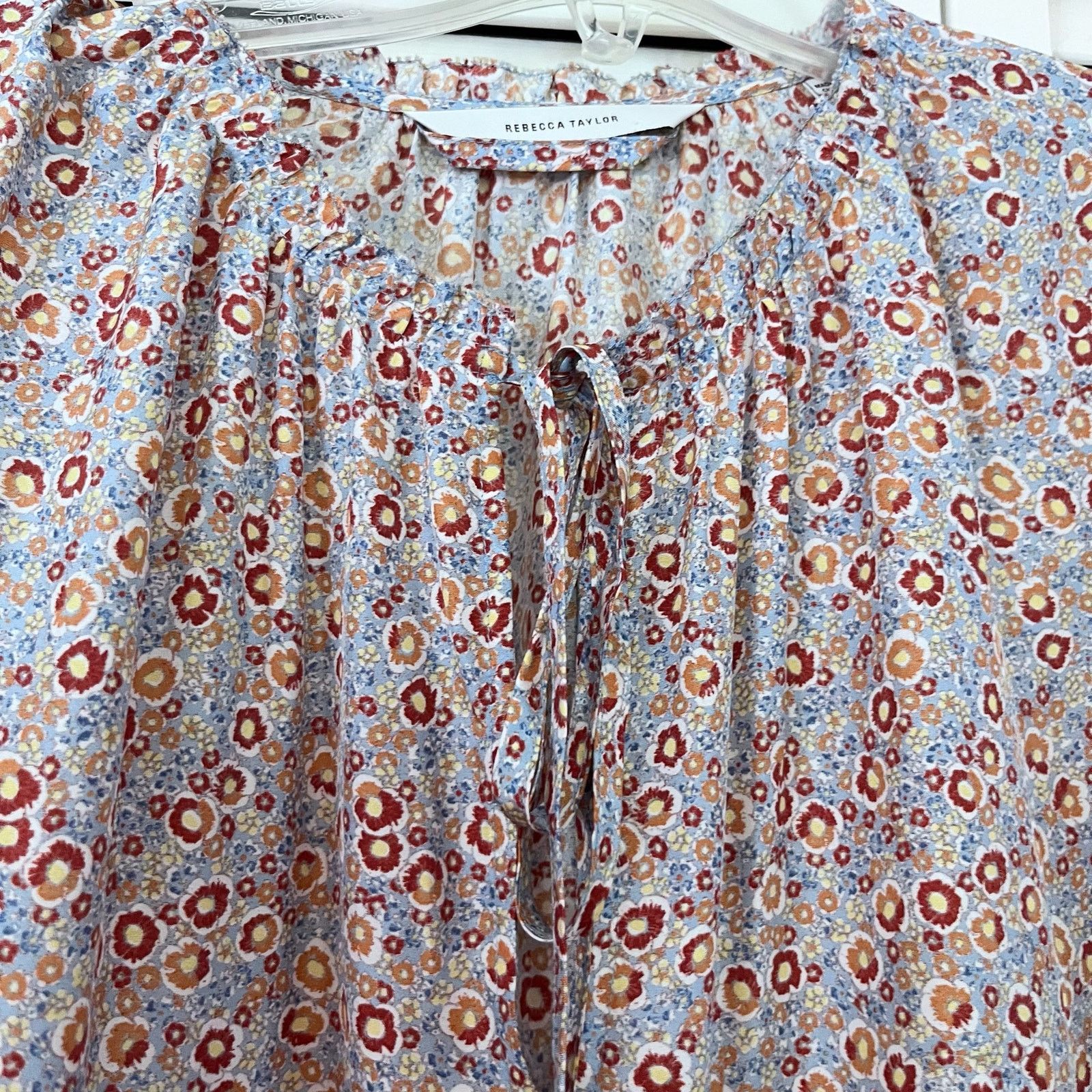 Rebecca Taylor Rebecca Taylor Violet Fleur Silk Floral Print Mini Dress Size S / US 4 / IT 40 - 2 Thumbnail