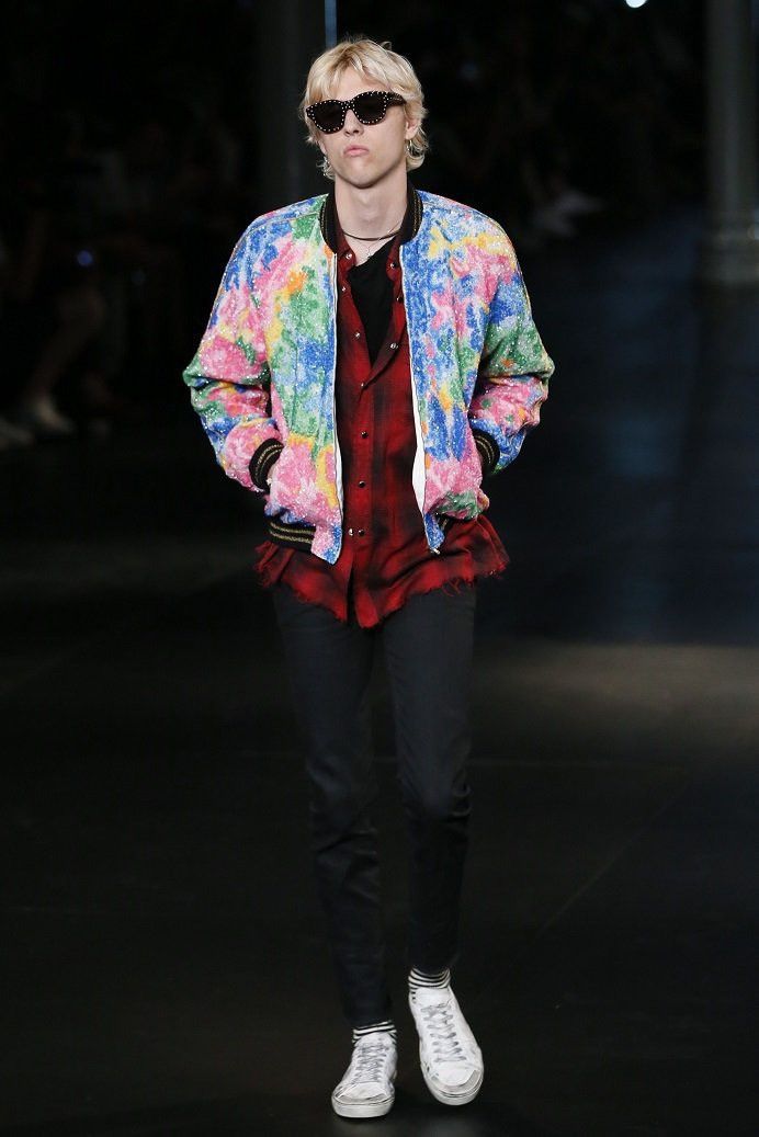 Saint Laurent Paris SAINT LAURENT PARIS BY HEDI SLIMANE 16SS SEQUIN BOMBERJACKET Size US S / EU 44-46 / 1 - 15 Thumbnail