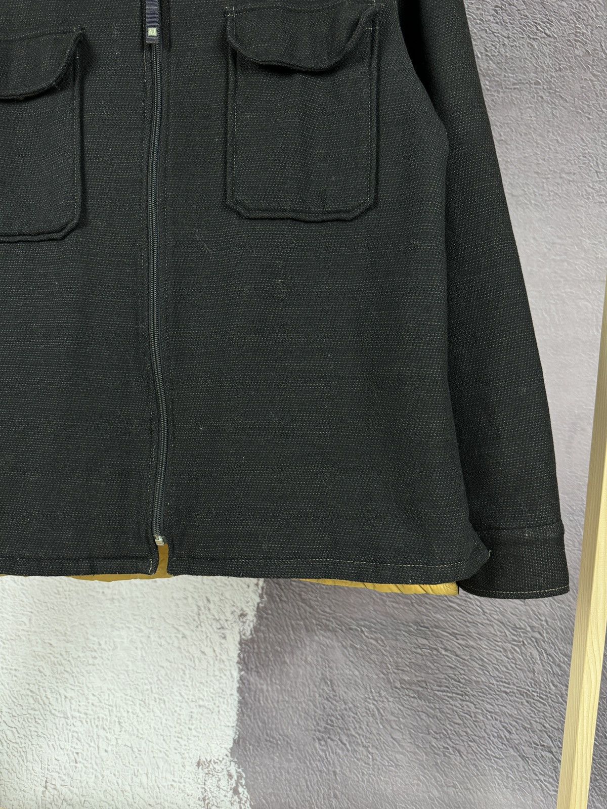 Armani Armani Jeans vintage wool hemp dark brown full zip jacket Size US XXL / EU 58 / 5 - 6 Thumbnail