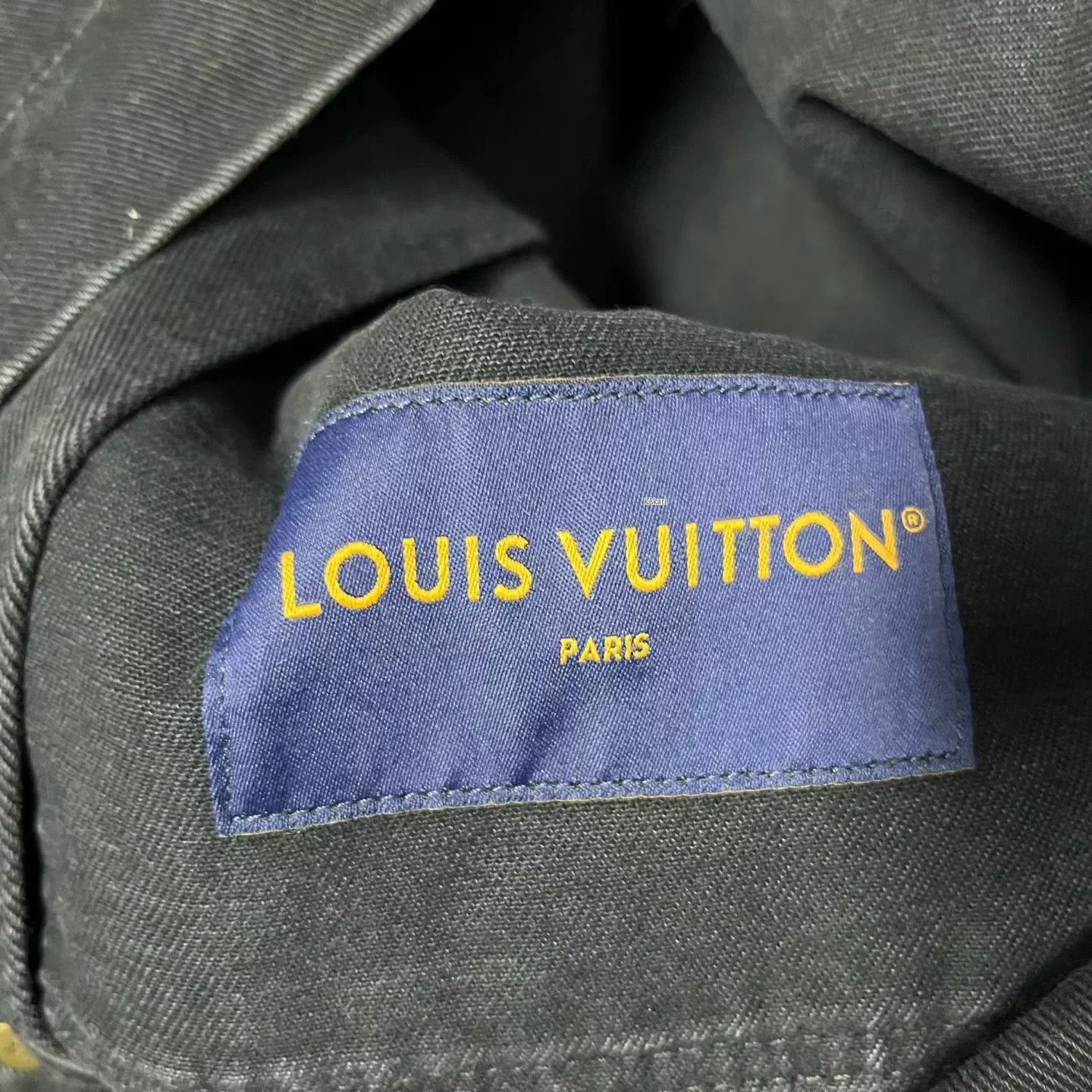 Louis Vuitton Louis Vuitton Black Logo Lapel Denim Jacket Size US L / EU 52-54 / 3 - 2 Thumbnail