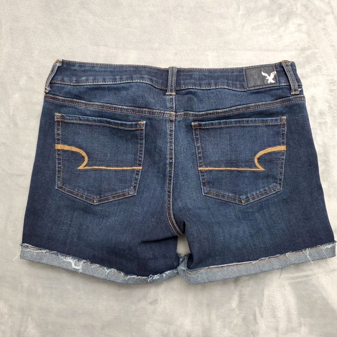 American Eagle Outfitters American Eagle Shorts Womens 10 Denim 360 Super Stretch Cutoff Midi Micro Mini Size 32" / US 10 / IT 46 - 5 Thumbnail
