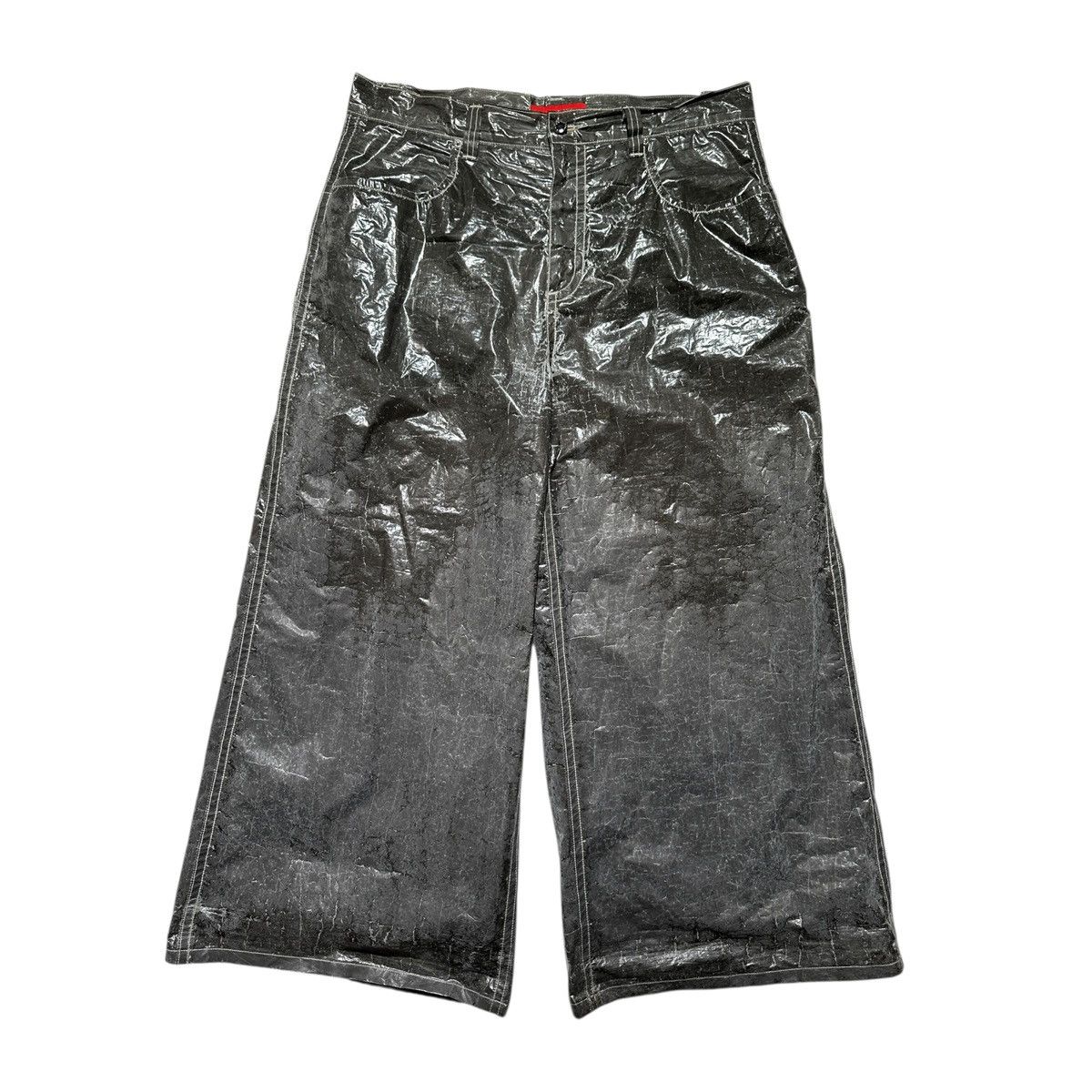 Eckhaus Latta Nylon crinkled ultra wide pant Size US 34 / EU 50 - 1 Thumbnail