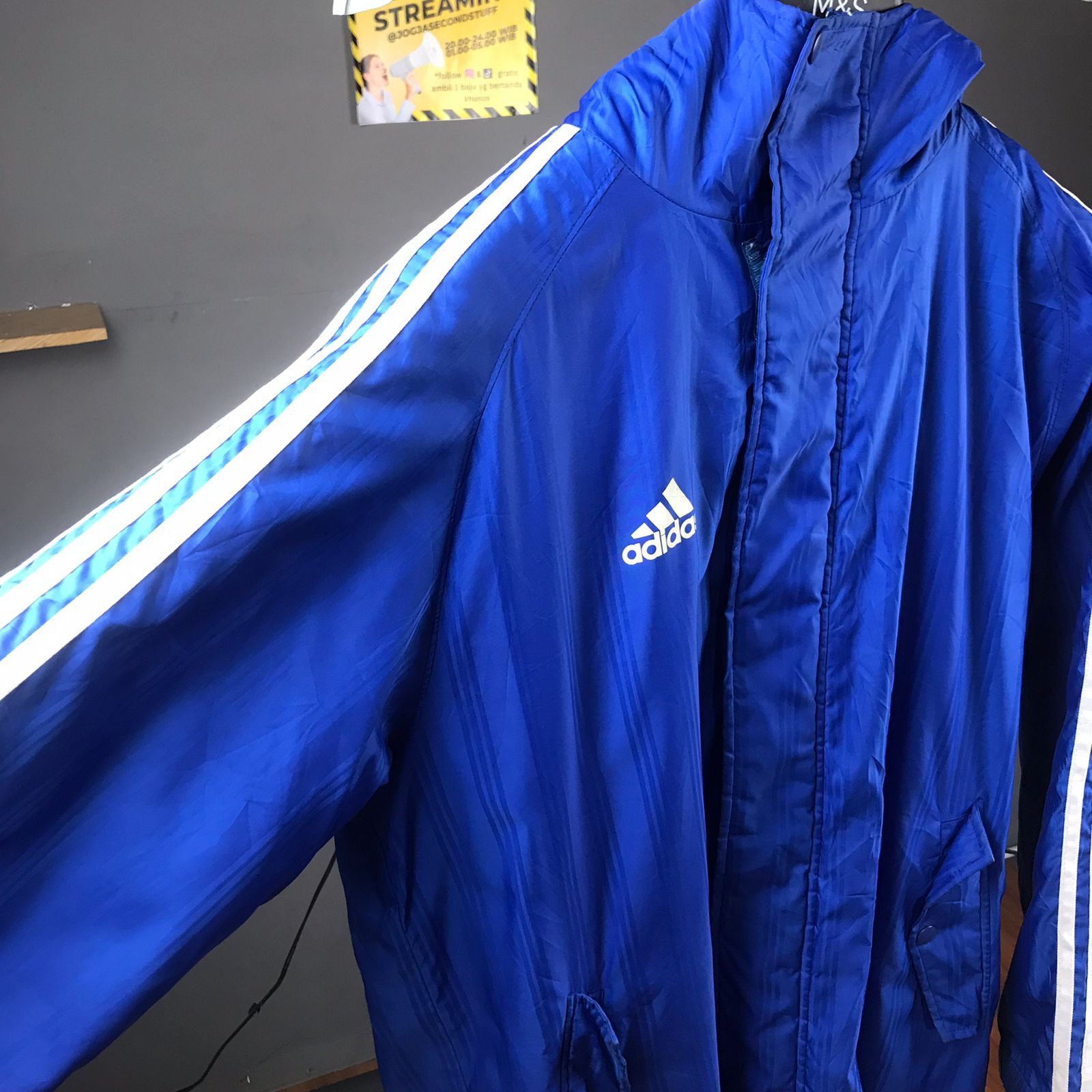 Adidas ADIDAS OVERCOAT BLUE TAPPED Size US XL / EU 56 / 4 - 6 Thumbnail
