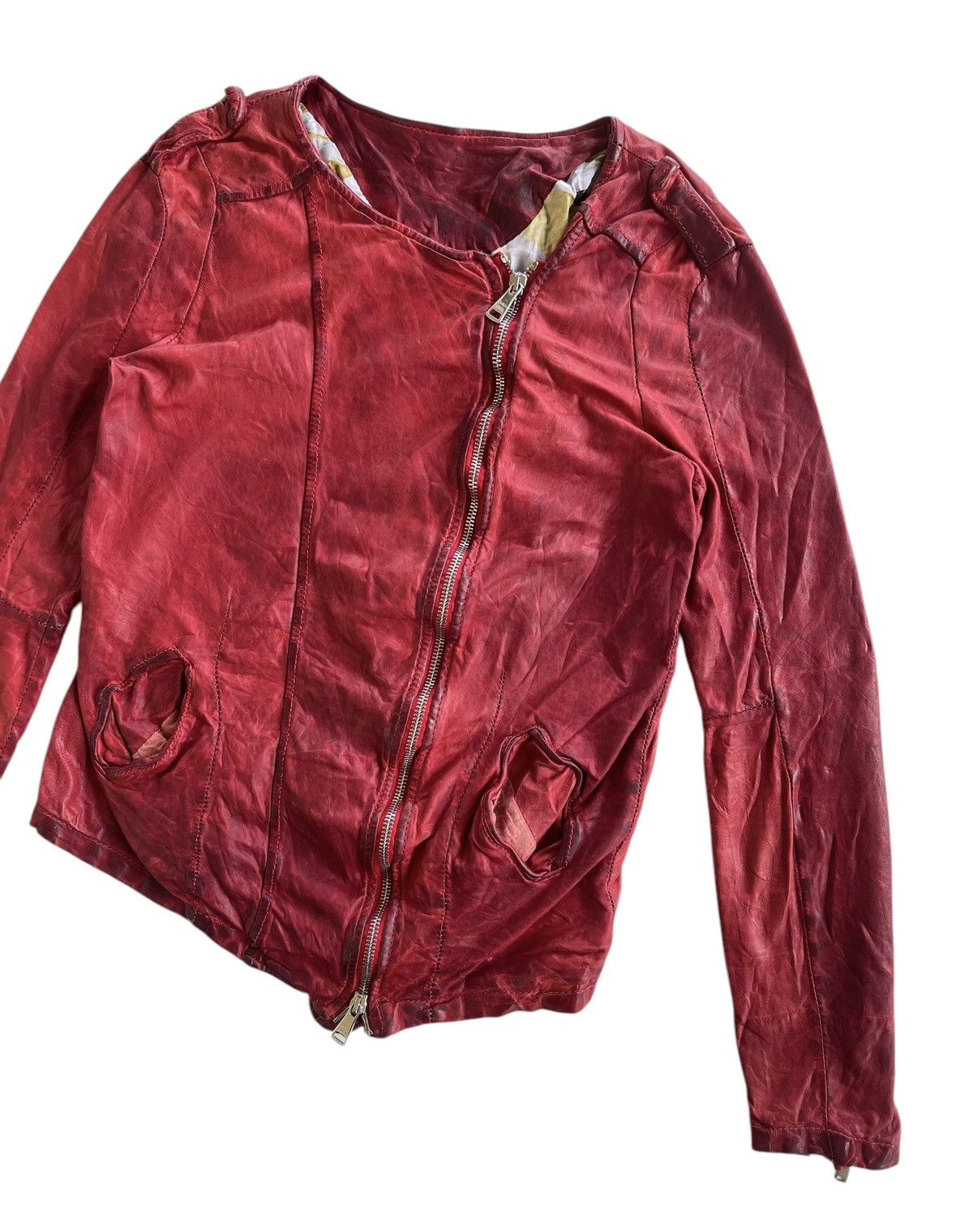 Giorgio Brato Giorgio Brato Leather Dirty Bikers Jacket Size S / US 4 / IT 40 - 7 Thumbnail