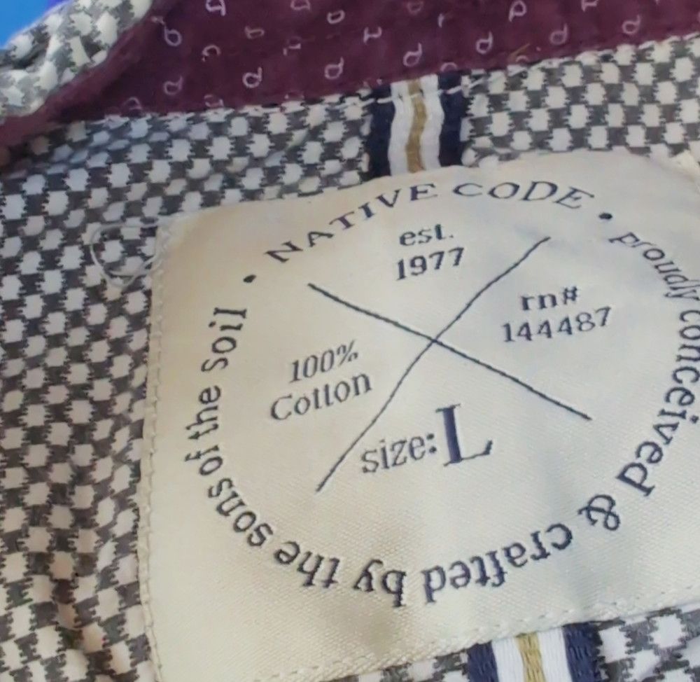 Other Native Code Sz L Black and White Button-Up Shirt Sons Of Th Size US L / EU 52-54 / 3 - 5 Thumbnail