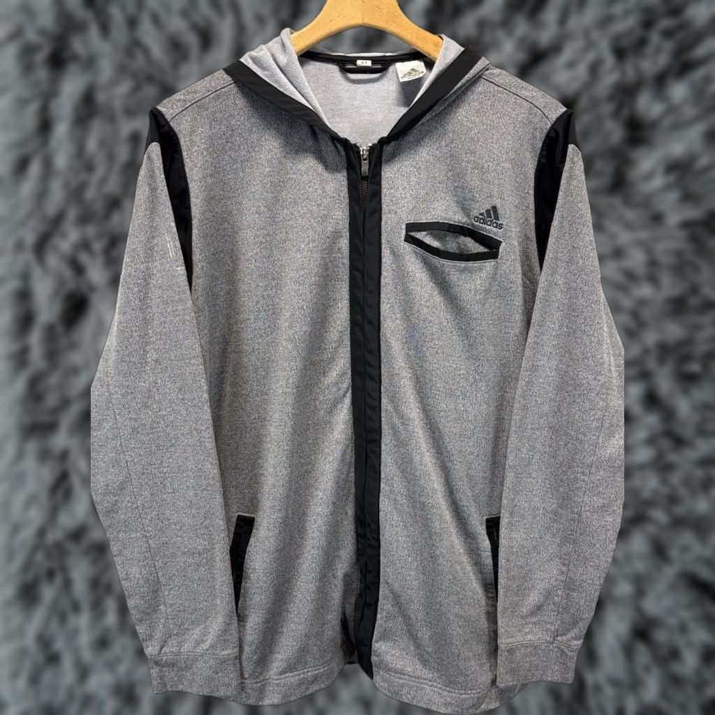 Adidas Adidas Full Zip Jacket Medium Men’s Grey Hood Track Lightweight Lightweight Grey Zip Jacket Men’s Sz M Track Jacket Adidas Full Zip Sweatshirt? Wait. Size US M / EU 48-50 / 2 - 1 Thumbnail