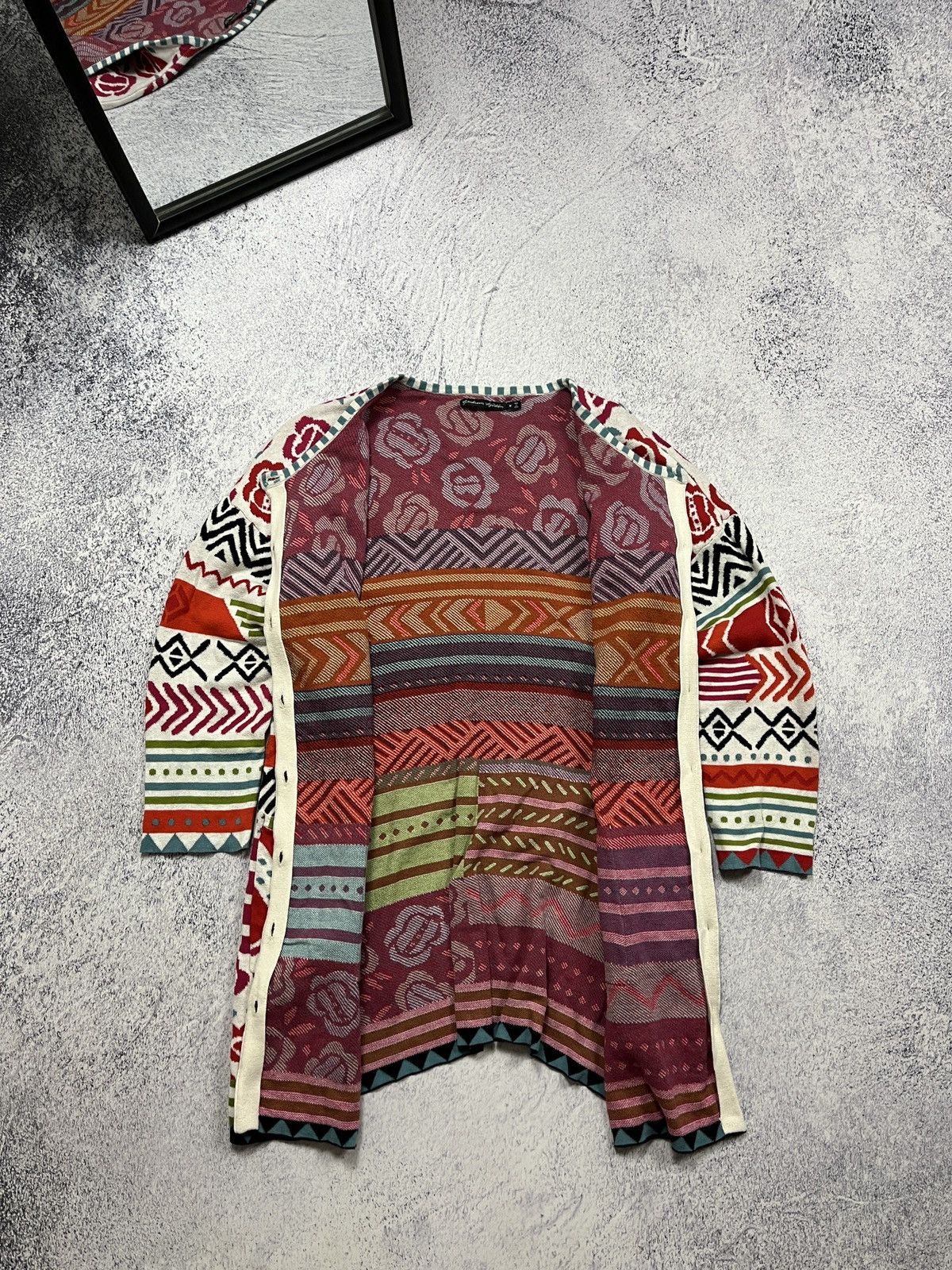 Japanese Brand × Vintage Gudrun Sjoden Floral Eclectic Dress Cardigan Size M / US 6-8 / IT 42-44 - 9 Thumbnail