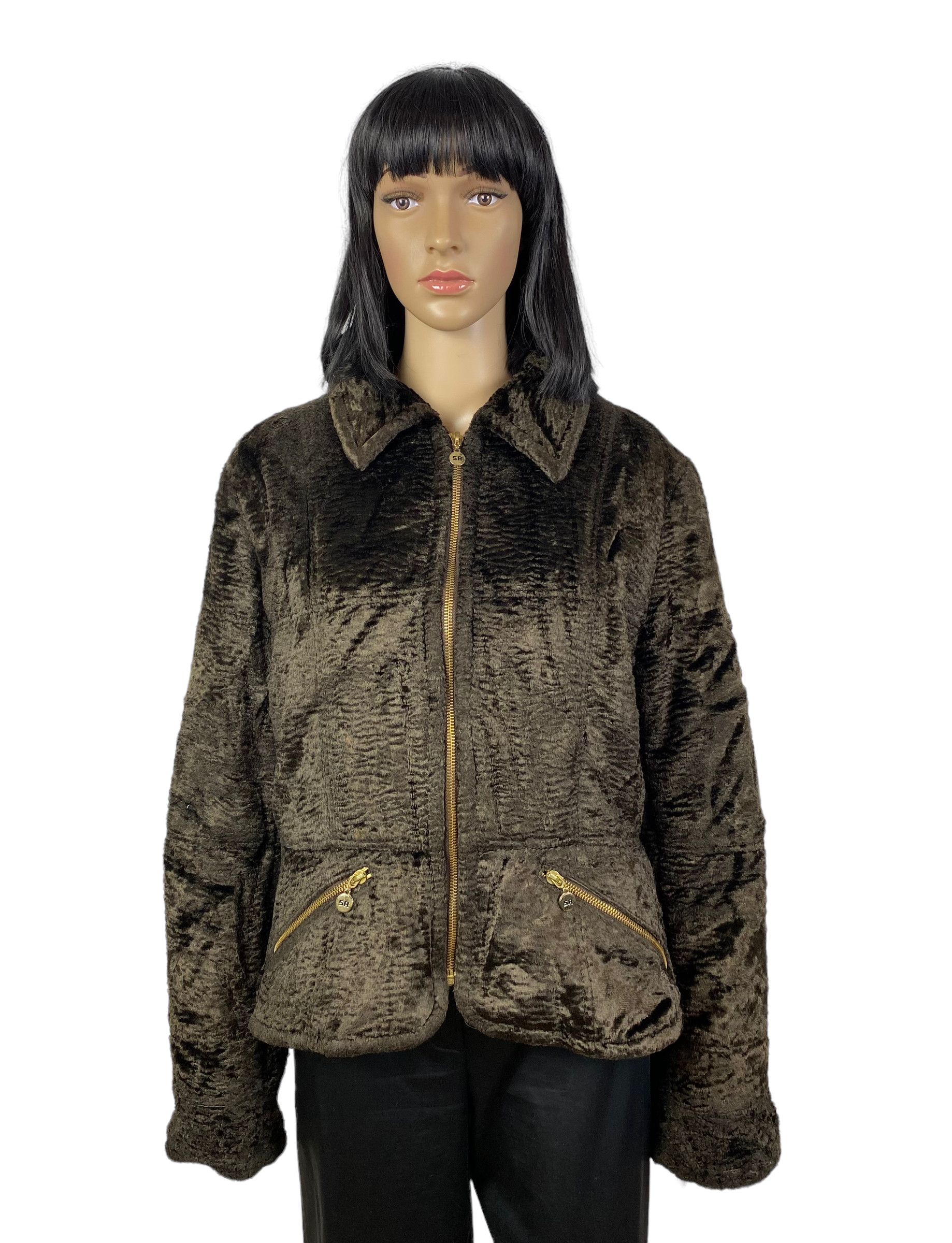 Sonia Rykiel × Vintage Sonia Rykiel Vintage Faux Fur Warm Jacket Size L / US 10 / IT 46 - 1 Thumbnail