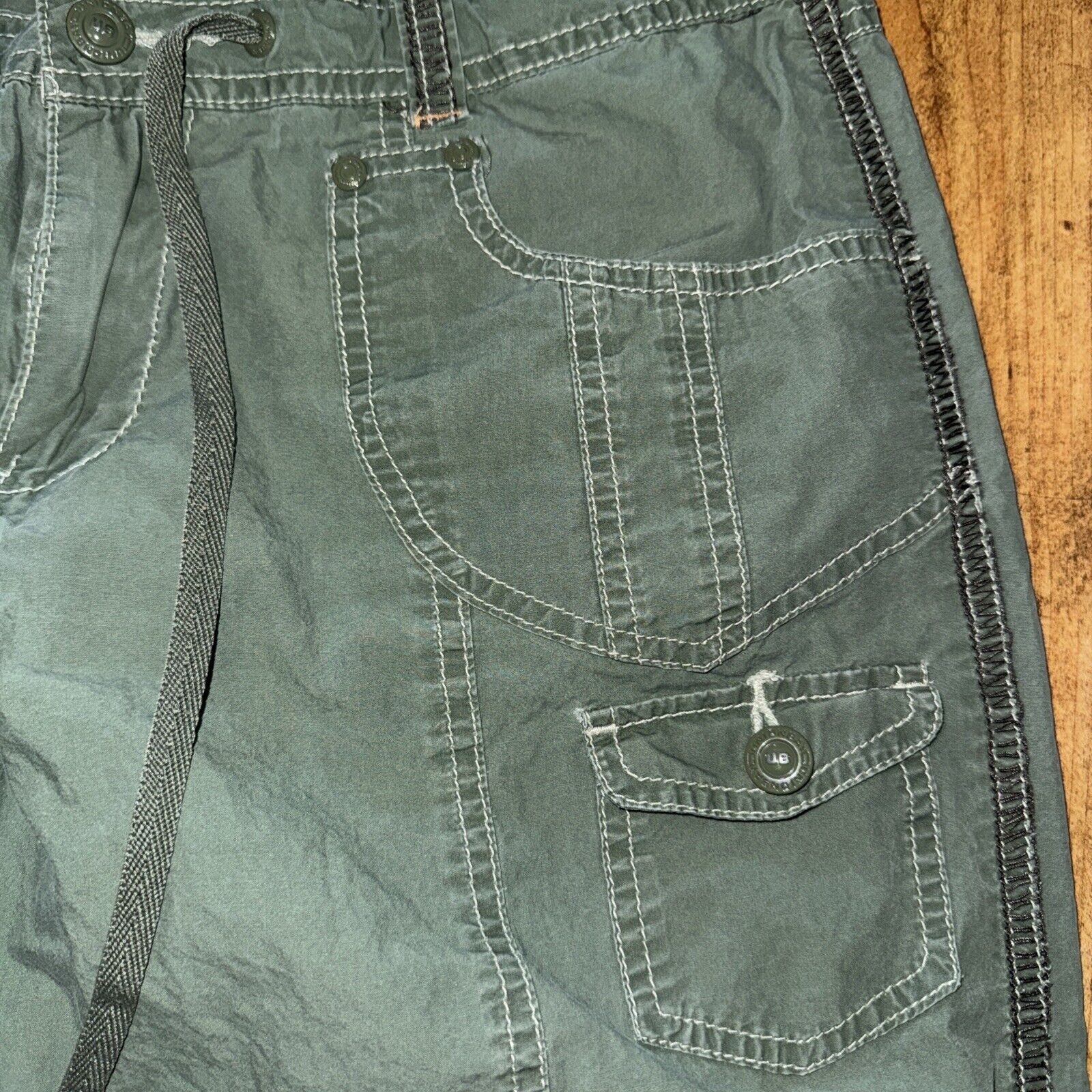 UNIONBAY Vintage Union Bay Capris Pants Green Size 13 Size 36" / US 14 / IT 50 - 4 Thumbnail