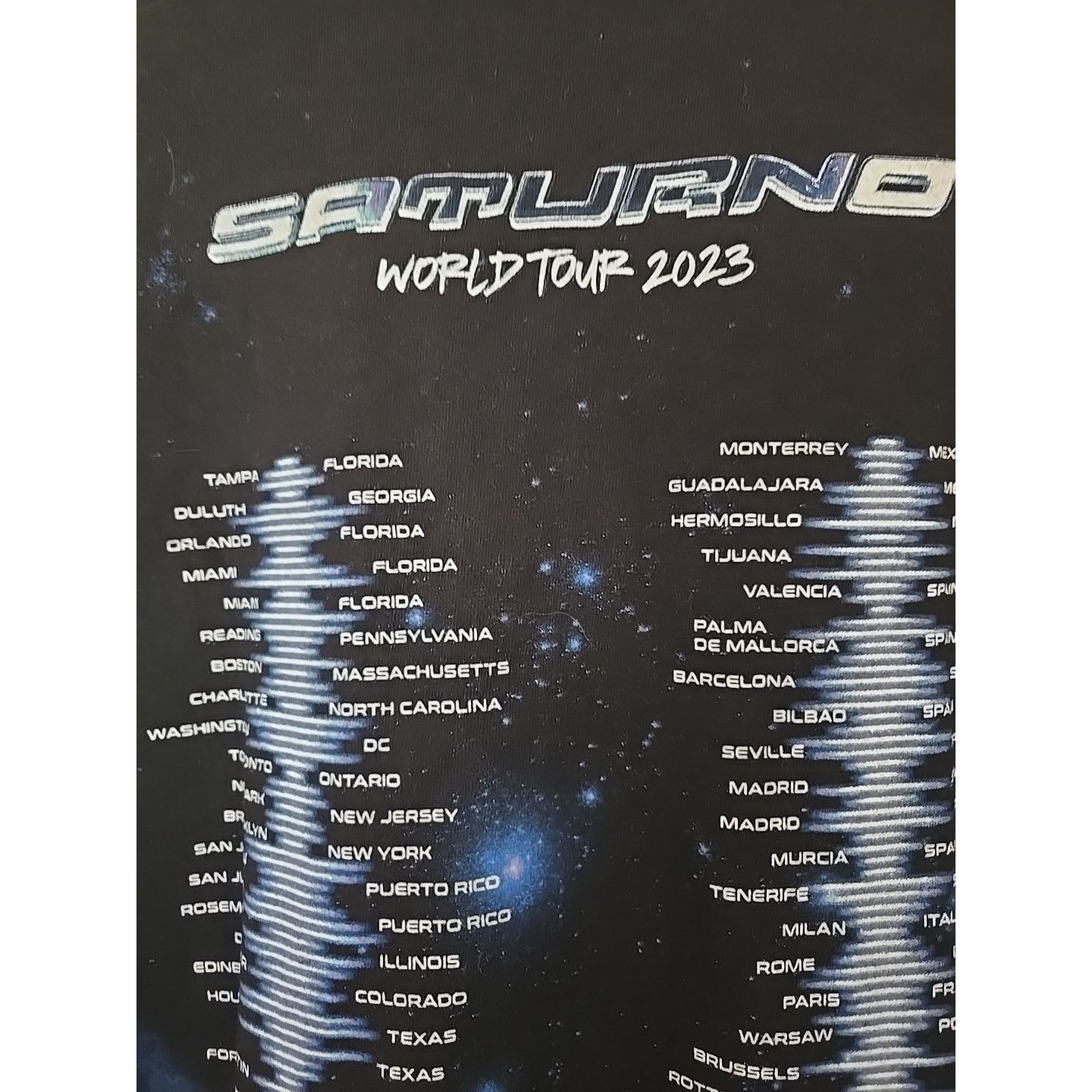 Hot Topic Rauw Alejandro Sz L Saturno World Tour 2023 Merch Shirt New Size US L / EU 52-54 / 3 - 5 Thumbnail
