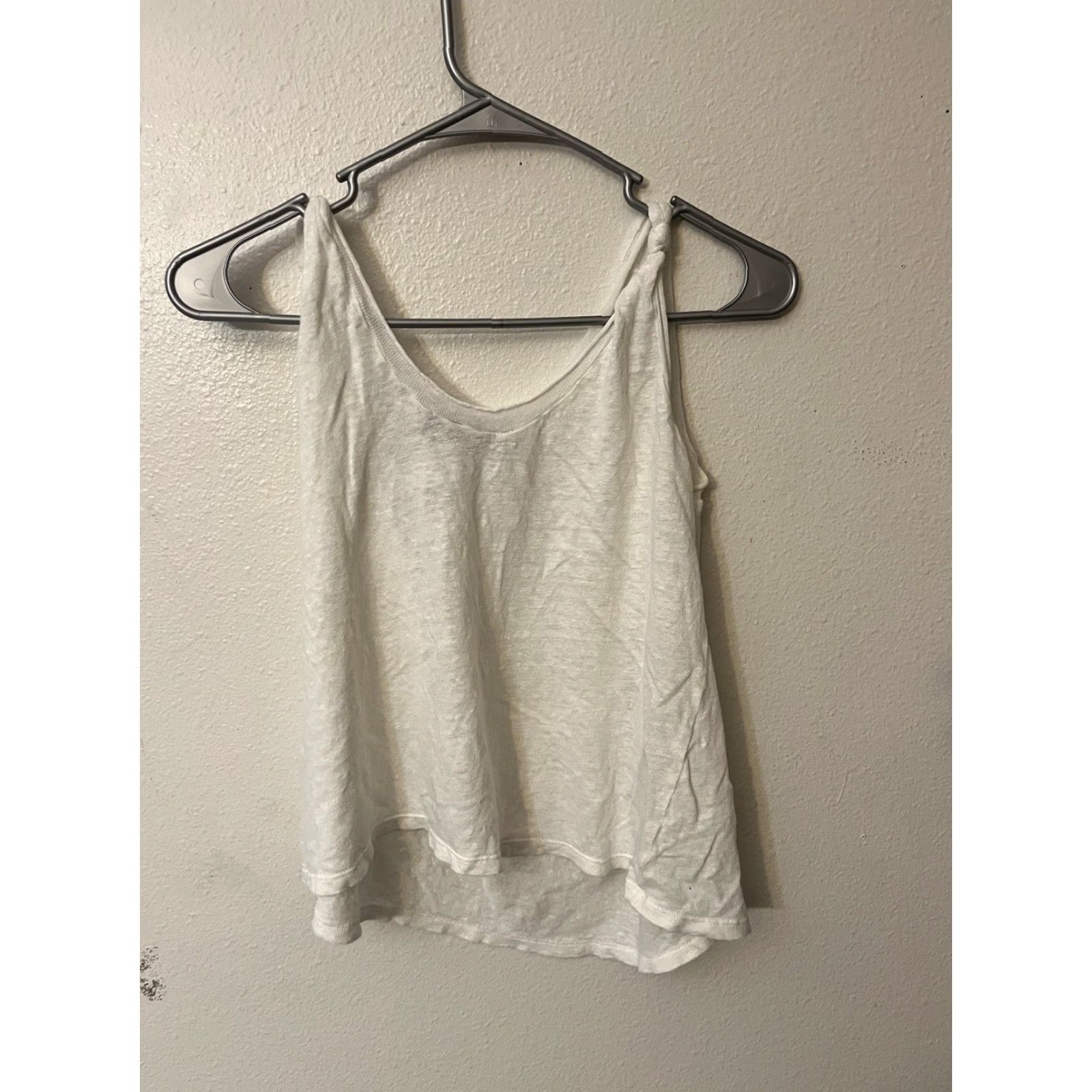 Theory VINTAGE Theory Tank Women S White Linen Sleeveless Tunic Scoop Neck Casual Size S / US 4 / IT 40 - 4 Thumbnail