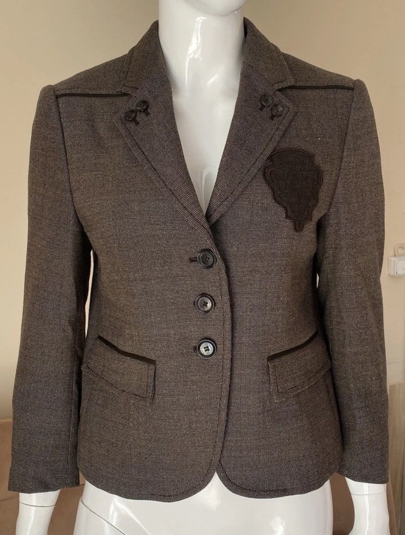 Gucci GUCCI WOOL PATCHED BLAZER JACKET BROWN SIZE 44 Size M / US 6-8 / IT 42-44 - 1 Thumbnail