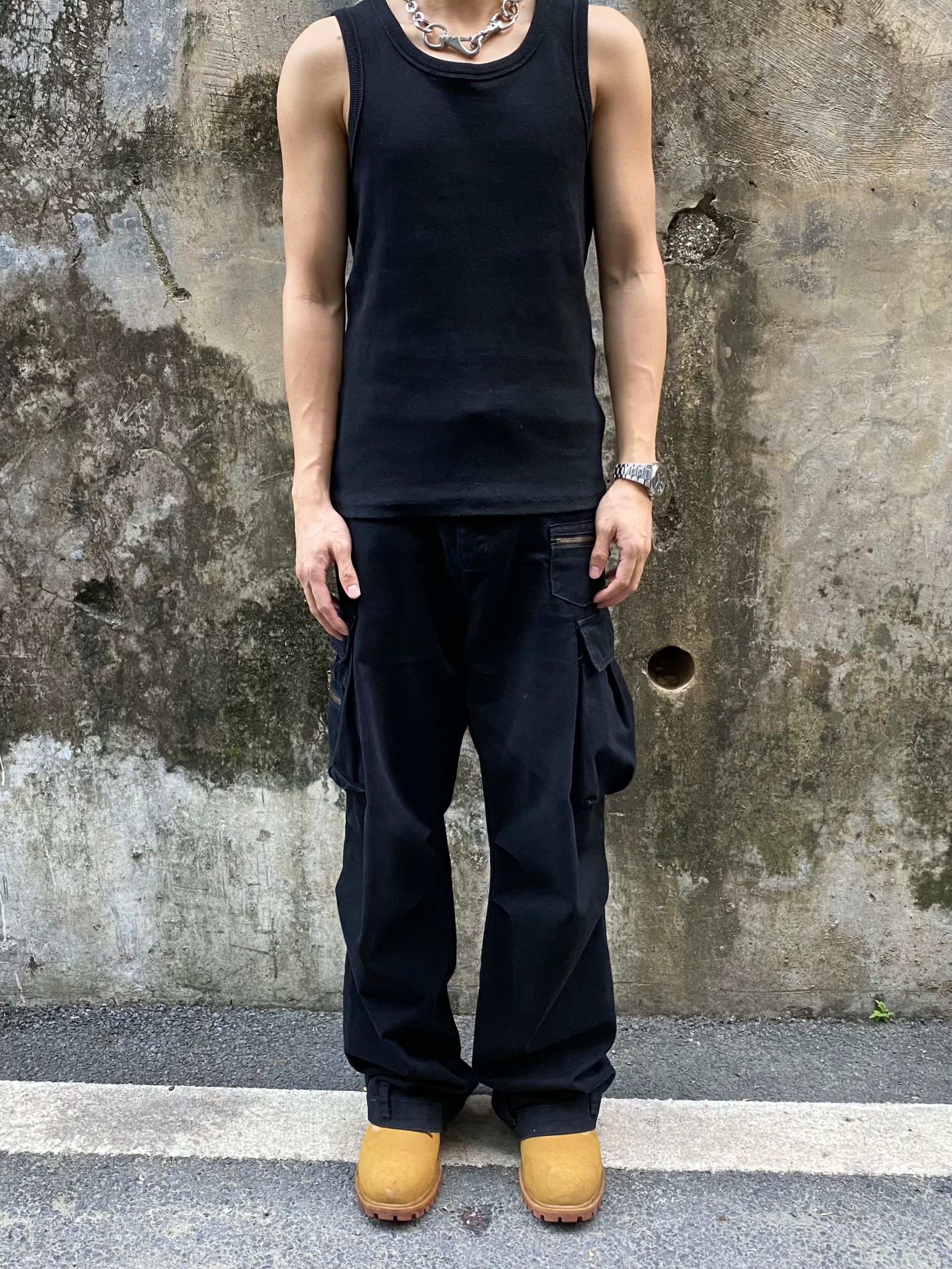 zipper utility skate hiphop loose baggy cargo pants
