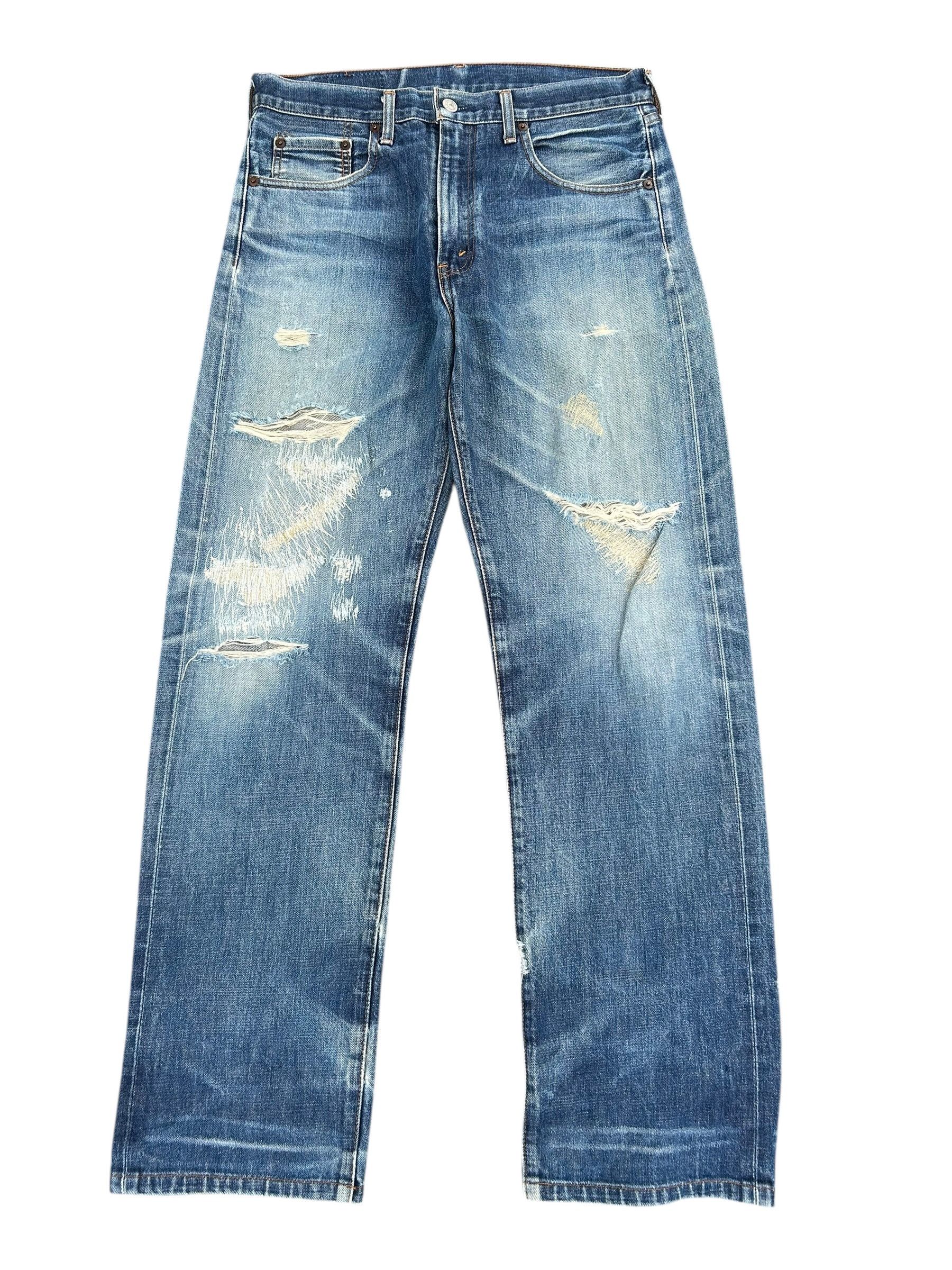 Japanese Brand × Kapital × Vintage THRASHED Vintage Levi's big E Reconstructed Repair Denim Size US 33 - 2 Thumbnail