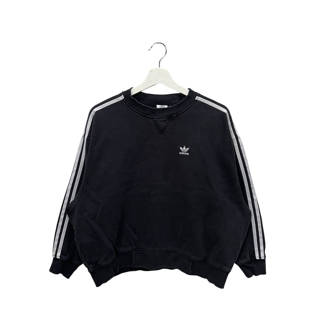Adidas Adidas y2k stripe sweatshirt baggy logo embroidery nice🔥 Size S / US 4 / IT 40 - 1 Thumbnail
