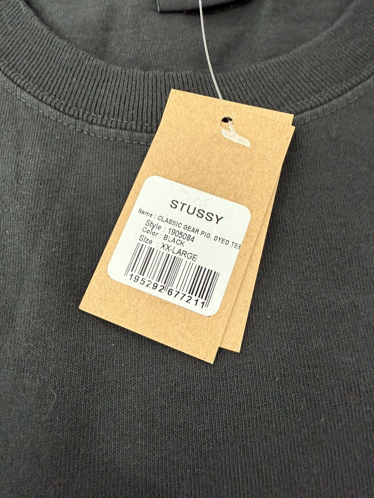 Stussy 🎱 Stussy Classic Gear Pigment Dyed Tee Shirt 2XL Black XXL 🎱 Size US XXL / EU 58 / 5 - 6 Thumbnail
