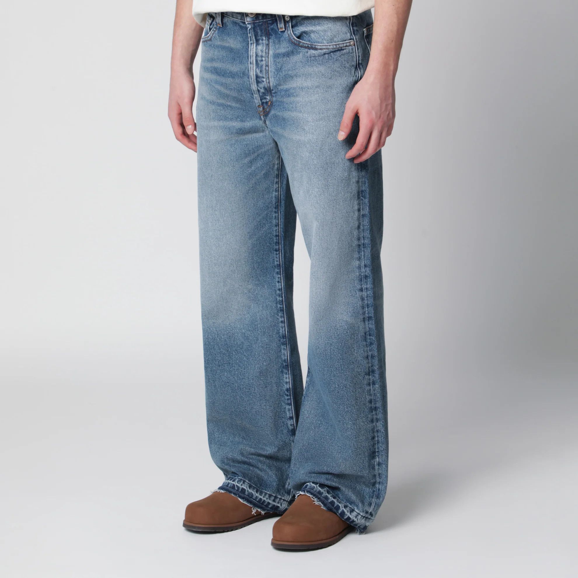 Gallery Dept. o1d2blof0426 Washed-effect Jeans in Light Blue Size US 30 / EU 46 - 3 Thumbnail