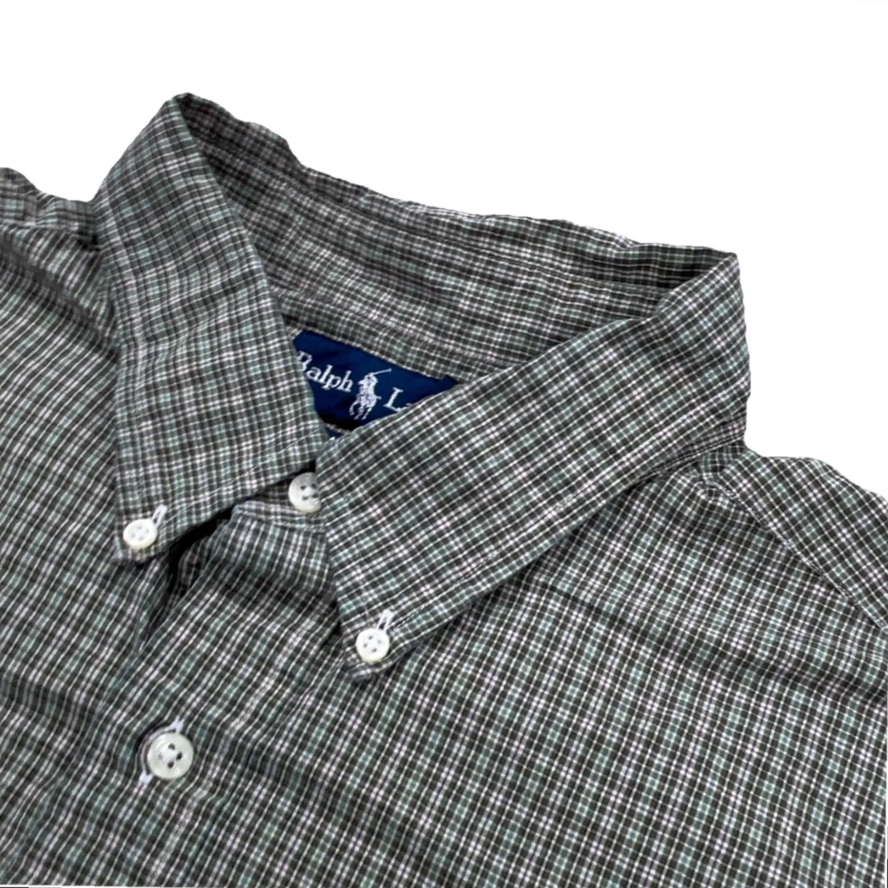 Ralph Lauren Ralph Lauren Shirt Men 2XL Green Purple Button Up Classic Fit Plaid Dress 18 A17 Size 48R - 7 Thumbnail